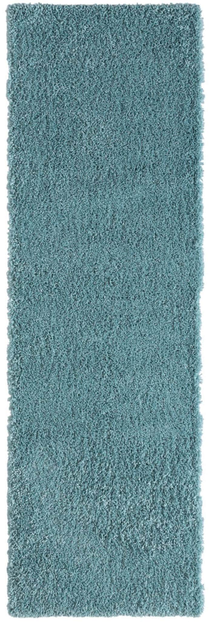 Myflair Möbel & Accessoires Hochflor-Bettumrandung »My Shaggy«, (3 tlg.), Shaggy, Uni-Farben, leicht glänzend, extra flauschig, Läufer-Set
