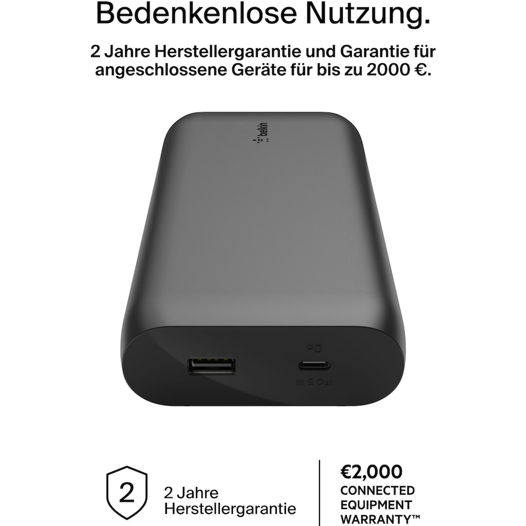 Belkin Powerbank »BOOST↑CHARGE™ USB-C PD Powerbank 20K«, 20000 mAh