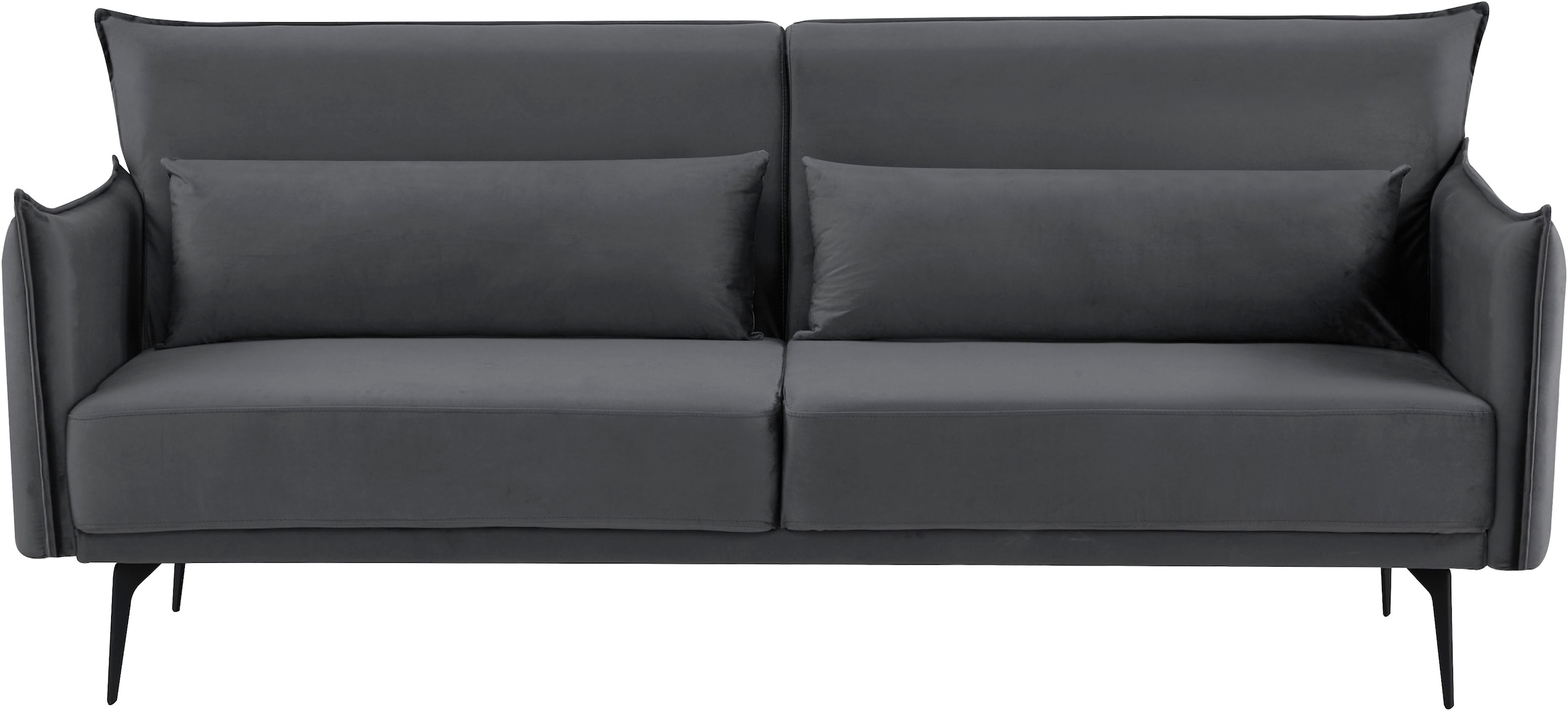 INOSIGN Schlafsofa »TULARE, 204 cm, klappbarer 3-Sitzer mit verstellbarer Rückenlehne,«, Schlaffunktion, Velvet-Samtvelours u. Webstoff