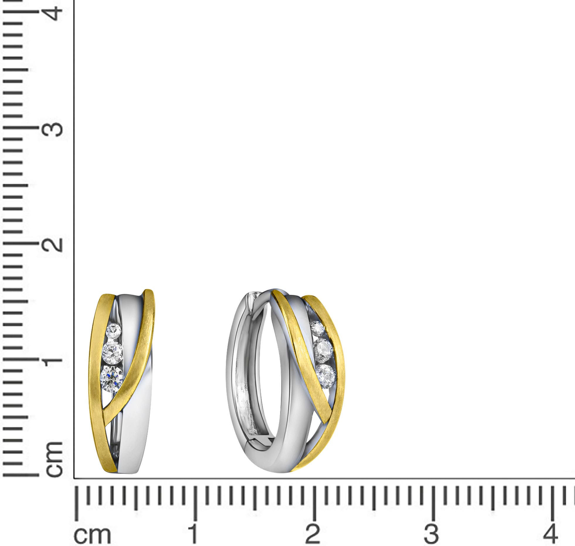 Firetti Paar Creolen »Schmuck Geschenk, Ohrringe, Silber 925« mit Zirkonia (synth.)