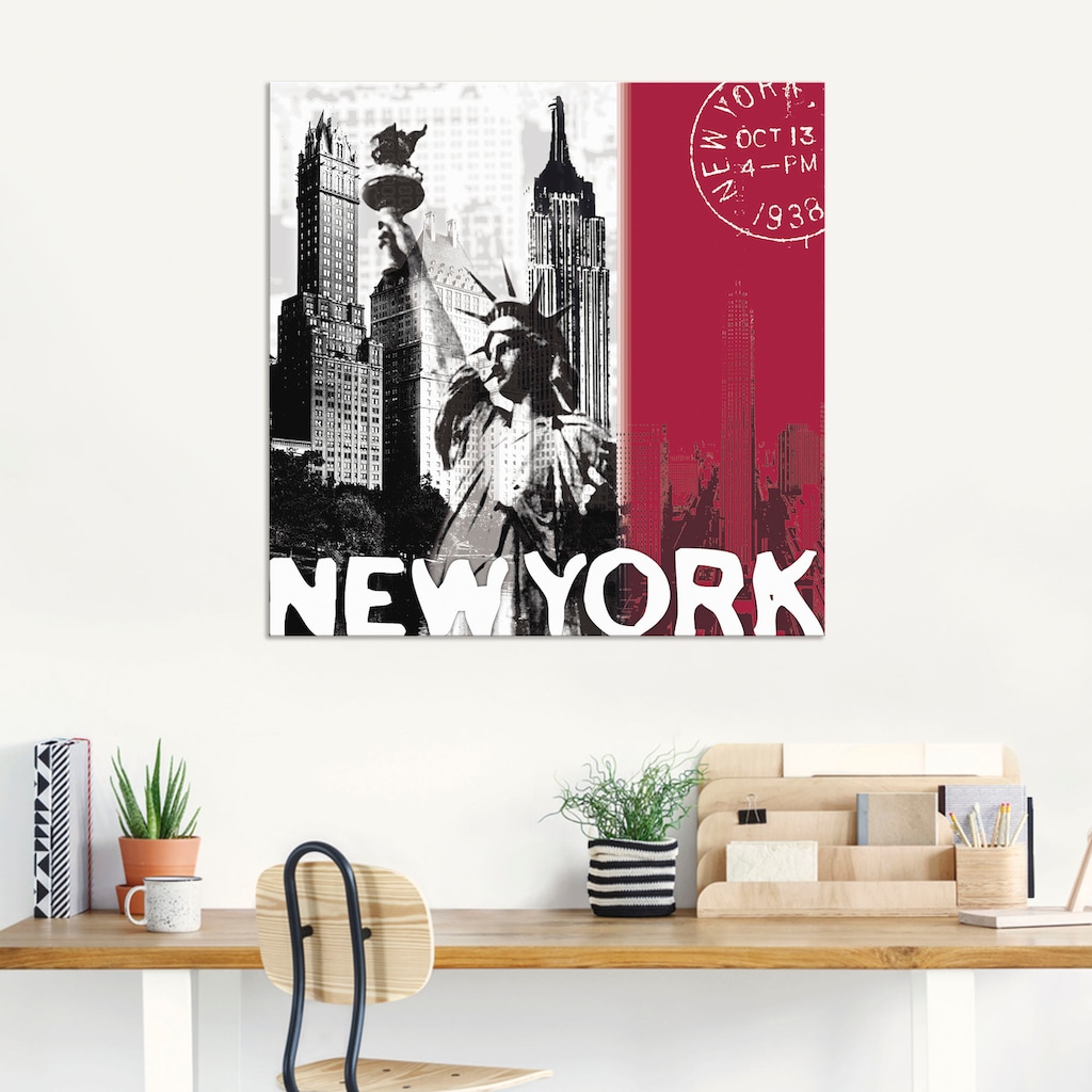 Artland Wandbild »New York«, Gebäude, (1 St.)
