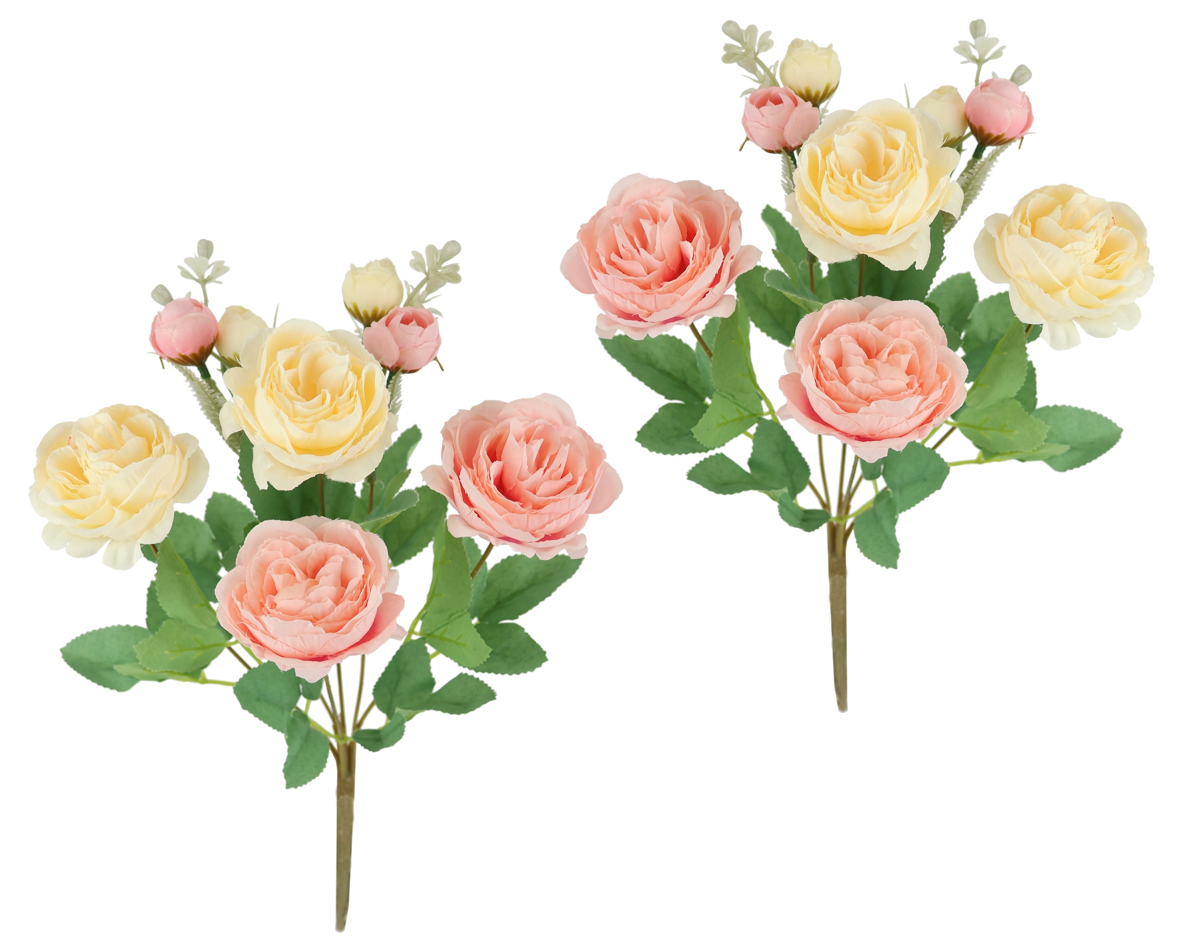 I.GE.A. Kunstblume »Künstlicher Rosenstrauß« 2er Set Hochwertige Kunstrosen 31 cm Realistische Deko Rosen Dekoblume