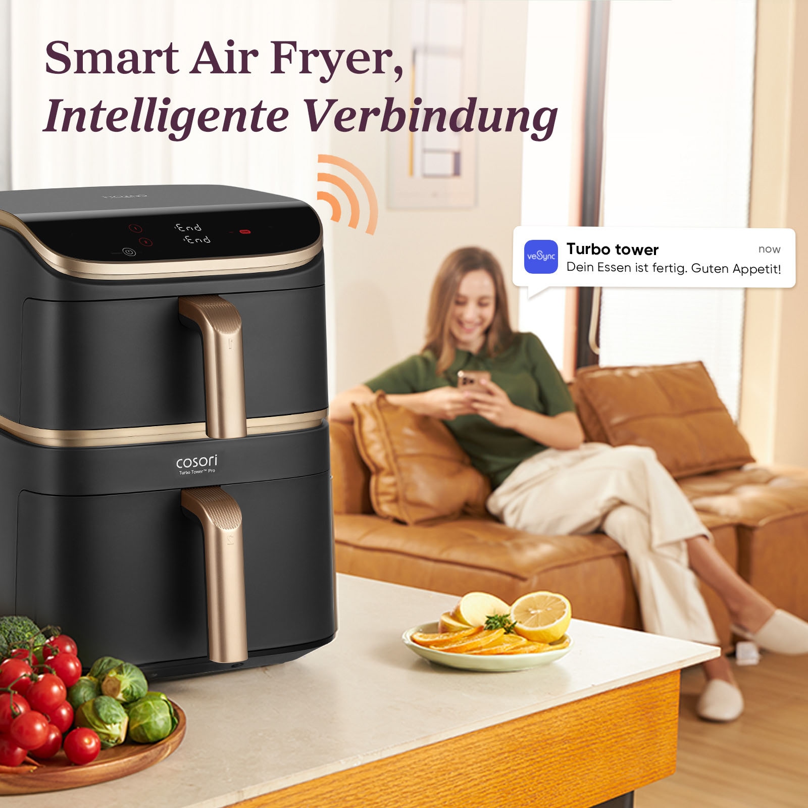 Cosori Heißluftfritteuse »CAF-DC123S-DDER« 2630 W