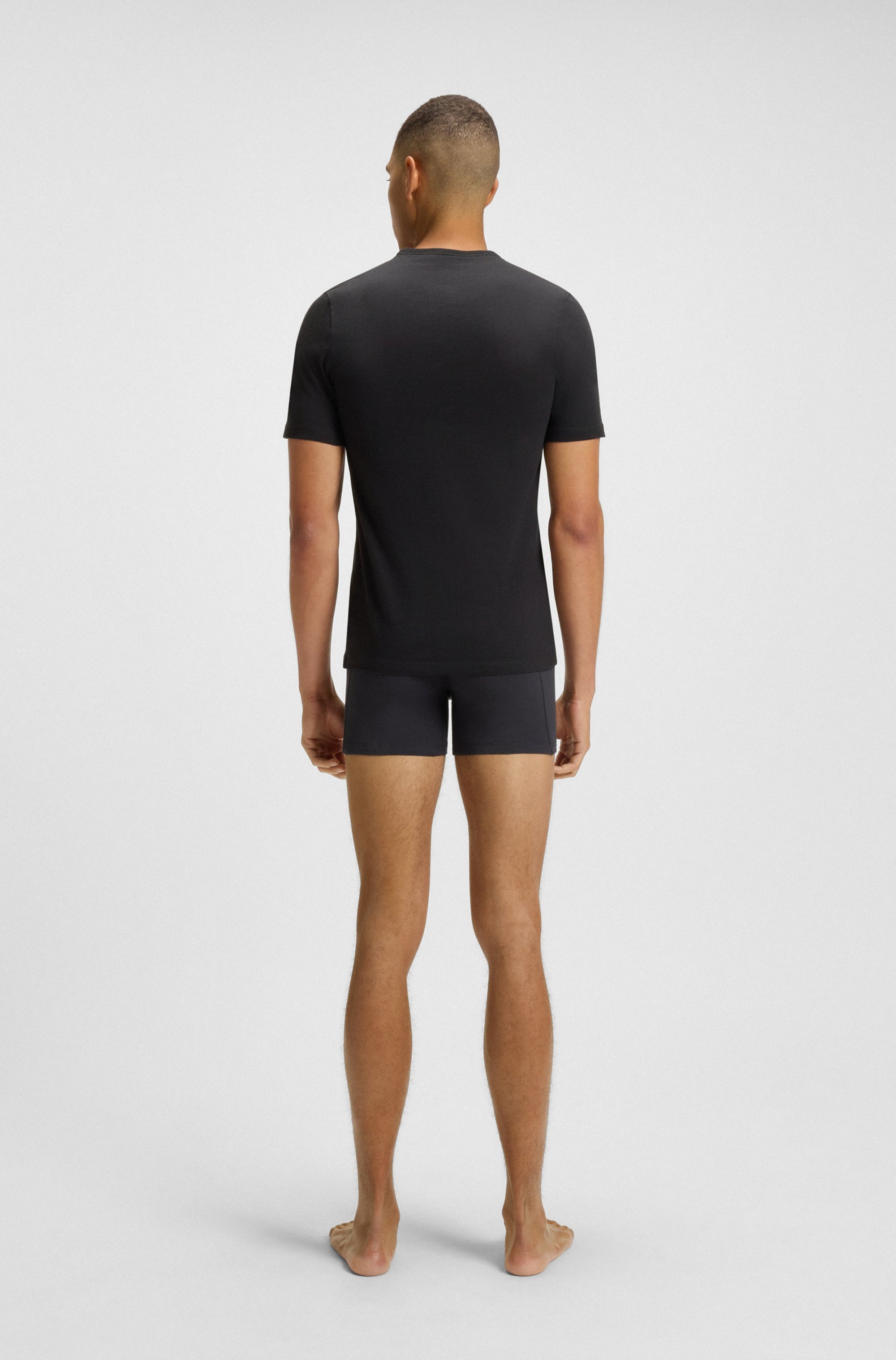 BOSS T-Shirt »TShirtRN 3P Classic«, (Packung, 3 tlg.), mit BOSS Stickerei