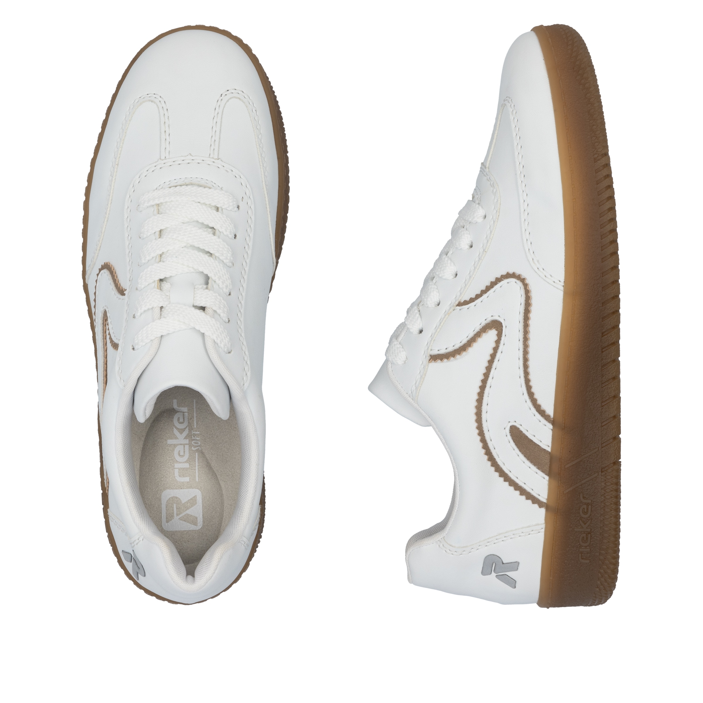 RIEKER Sport Plateausneaker, Freizeitschuh, Halbschuh, Schnürschuh in veganer Verarbeitung