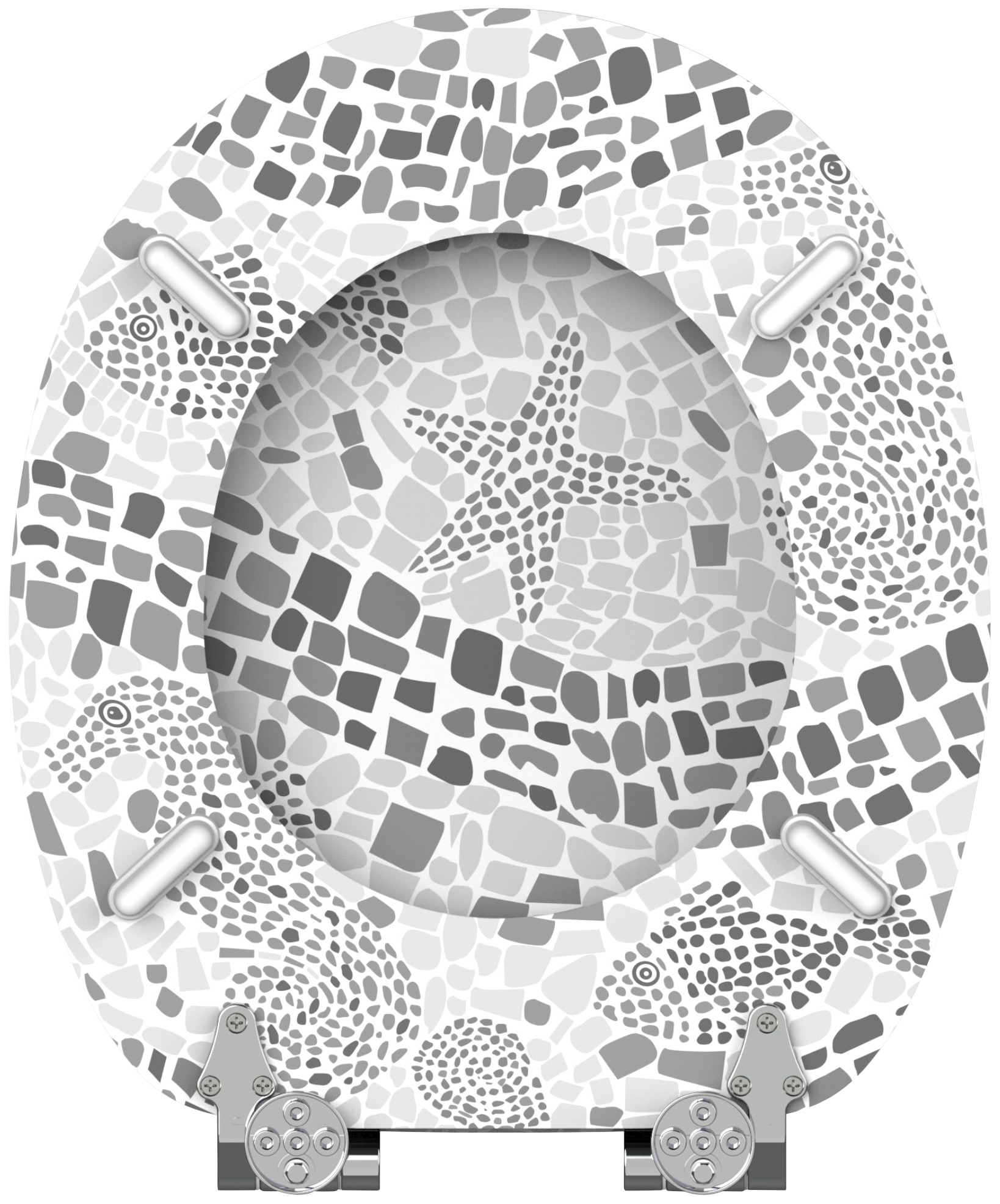 Sanilo WC-Sitz »Mosaic World Grey« mit Absenkautomatik