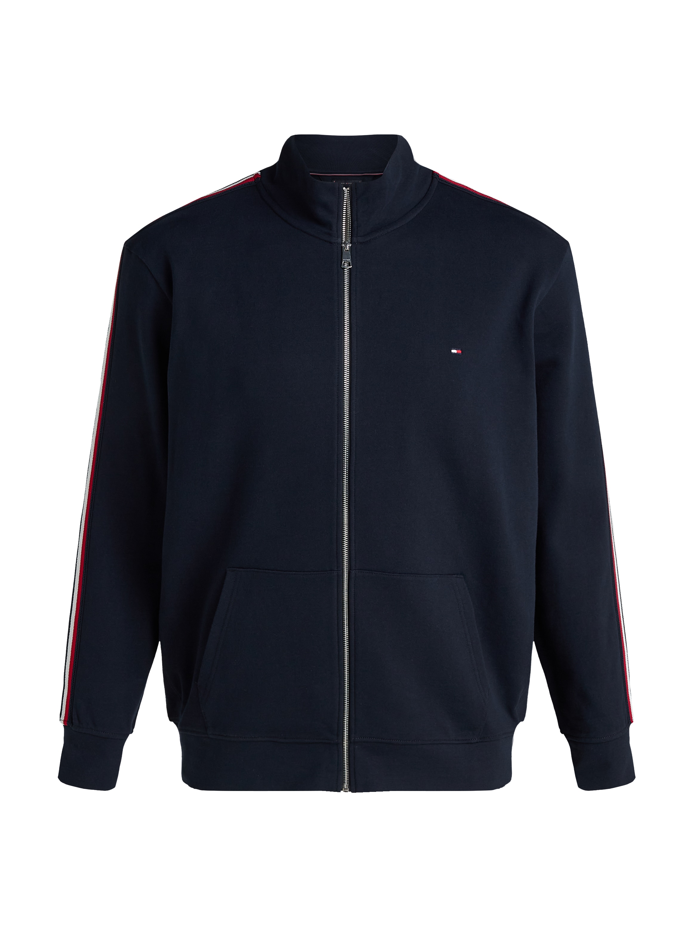 Tommy Hilfiger Big & Tall Sweatjacke »BT-GLOBAL STRIPE STAND COLLAR-B«, Große Größen