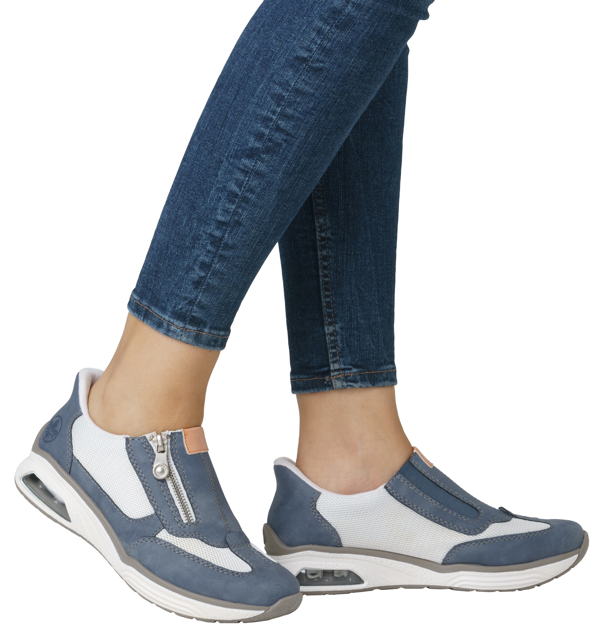 Rieker Slip-On Sneaker »Ready2GO«, Slipper, Halbschuh, Freizeitschuh mit seitlichem Reißverschluss