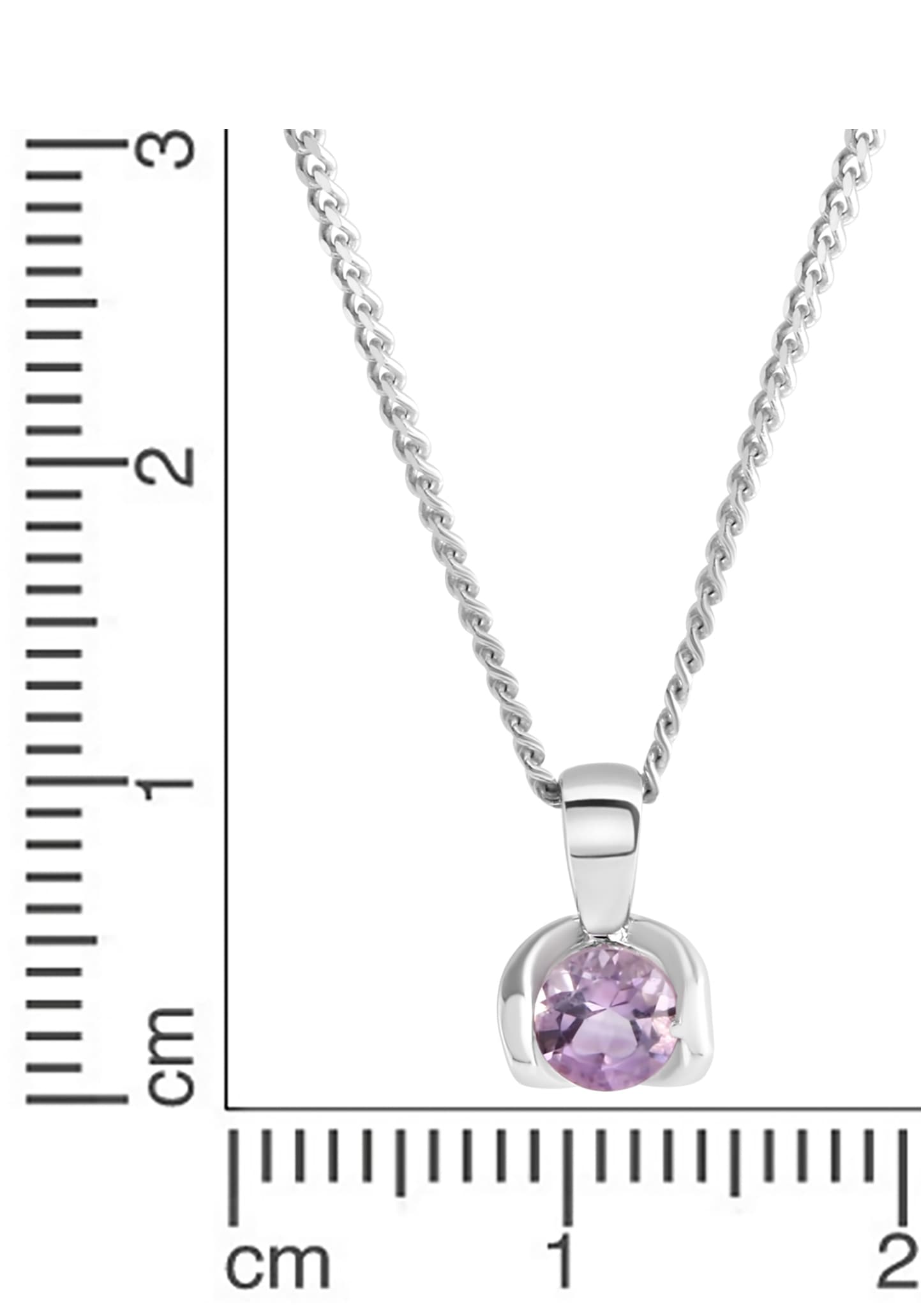 Firetti Kette mit Anhänger »Schmuck Geschenk Silber 925 Halsschmuck Halskette Panzerkette«, mit Amethyst