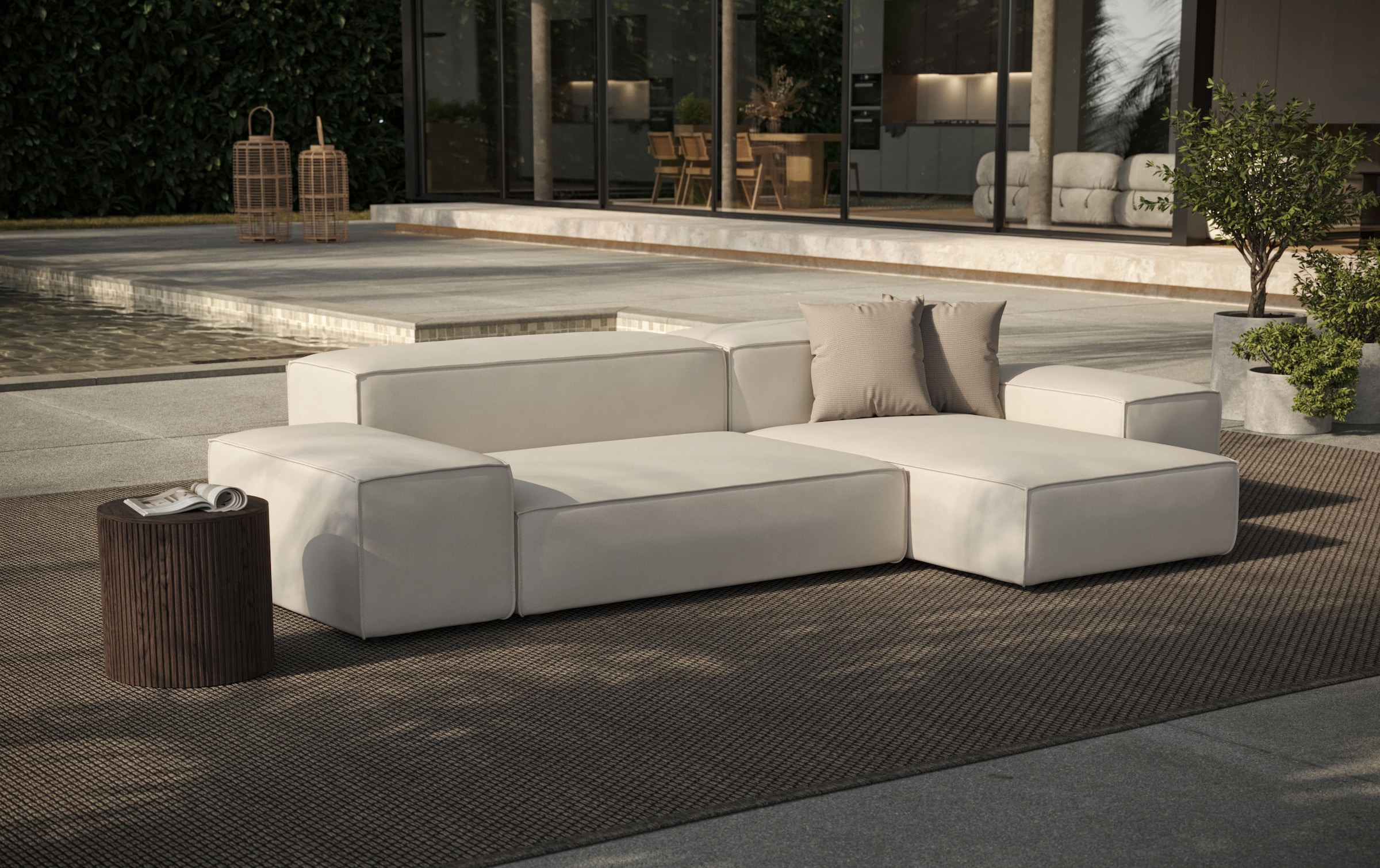 designwerk Ecksofa »Puzzle, Designsofa für Indoor und Outdoor, bequem, modular«, wasserabweisend und strapazierfähig