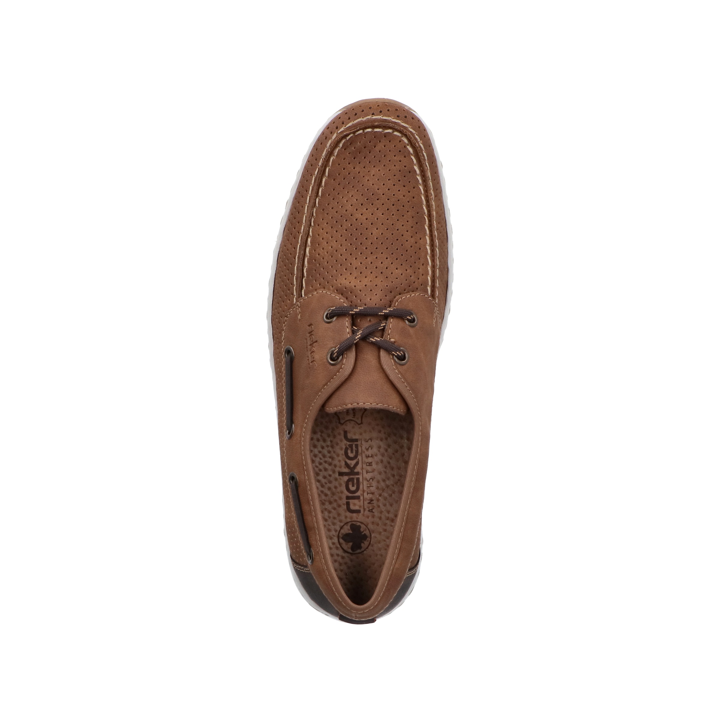 Rieker Bootsschuh  Mokassin, Halbschuh, Frühlingsschuh mit Perforation