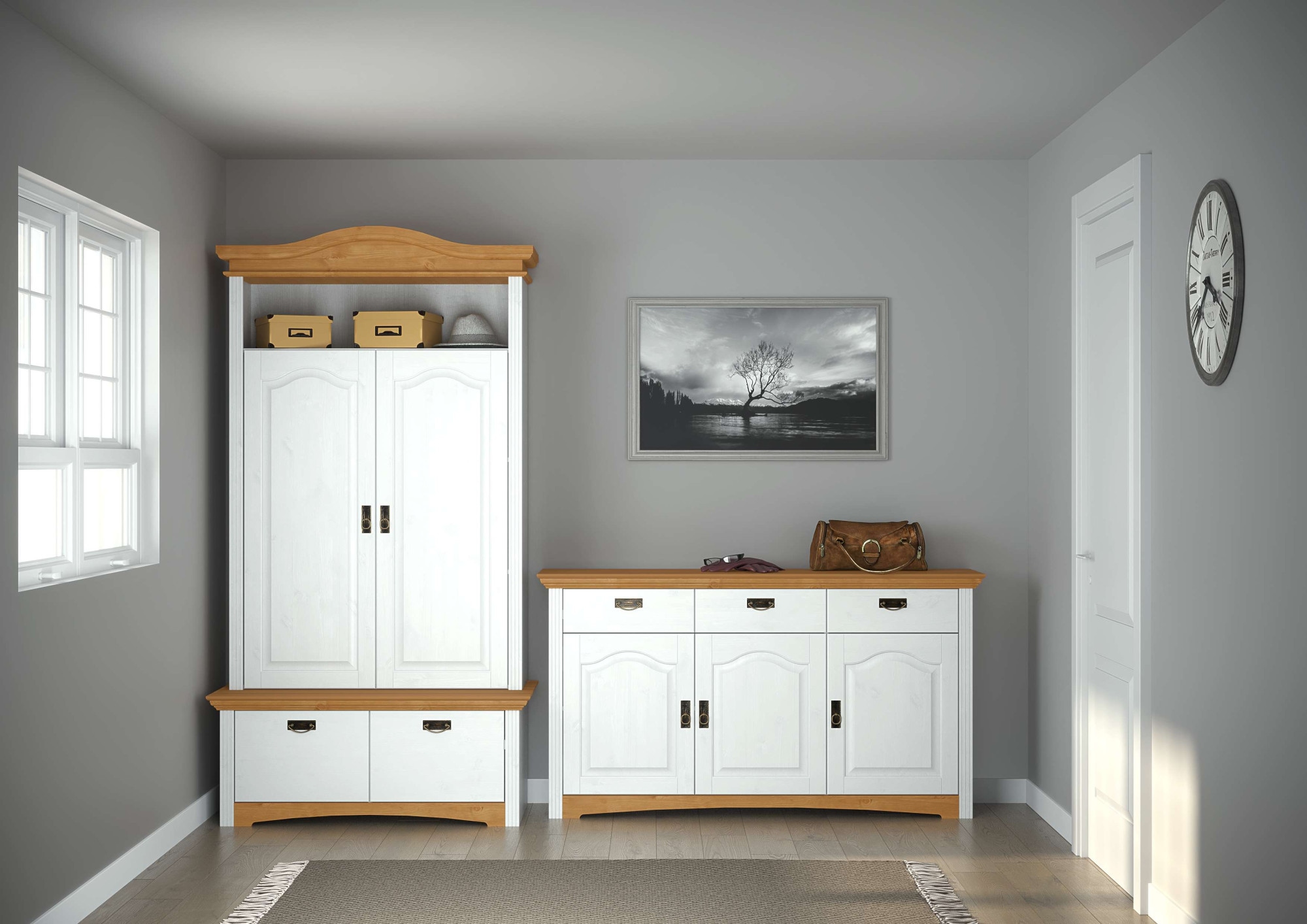 Home affaire Kommode »Konrad« aus massiver Kiefer, Breite 156 cm, mit Schubladen, FSC®