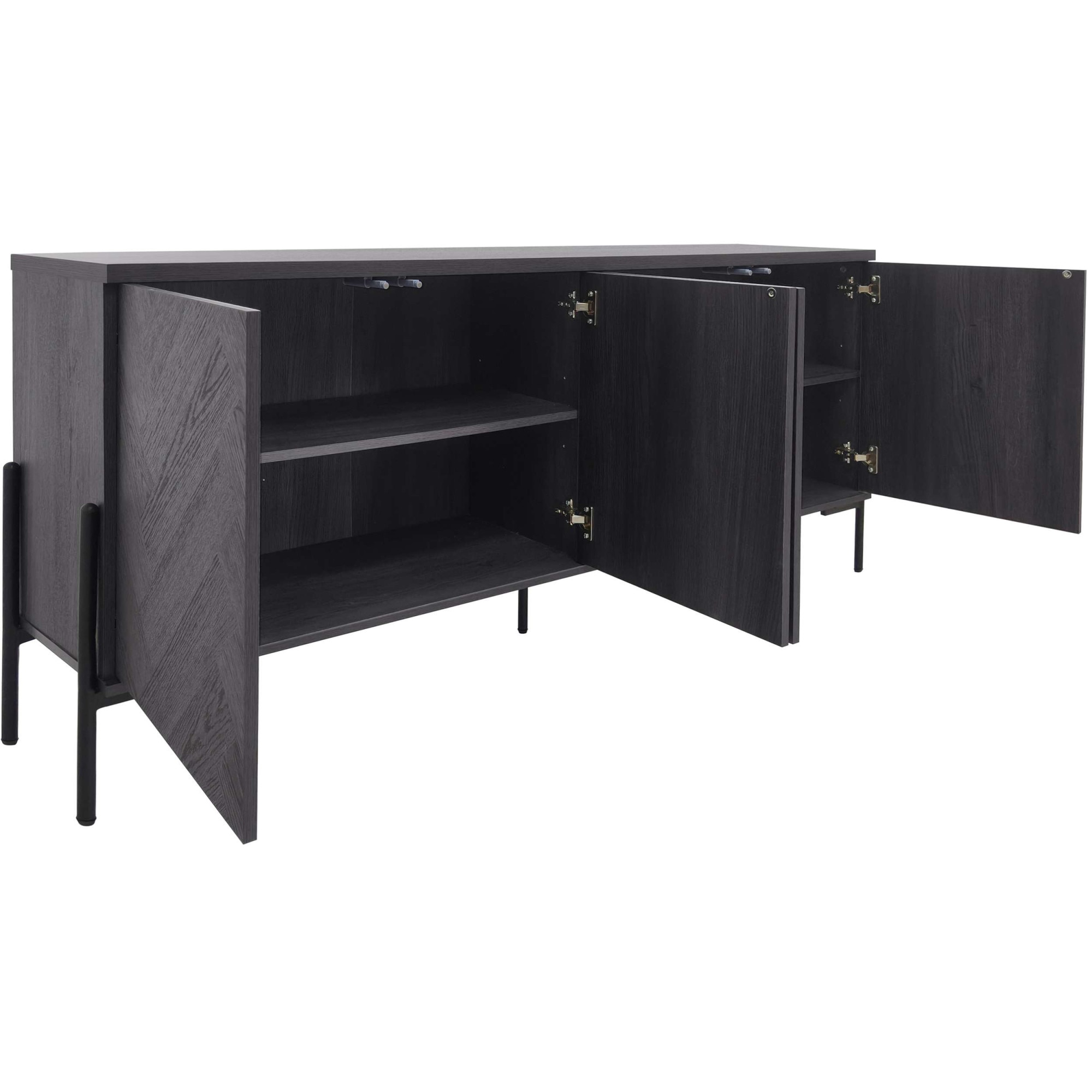 OTTO home Sideboard »Eadwine« Kommode, Push-to-open, Türen mit Fischgräten Muster, Breite 175 cm