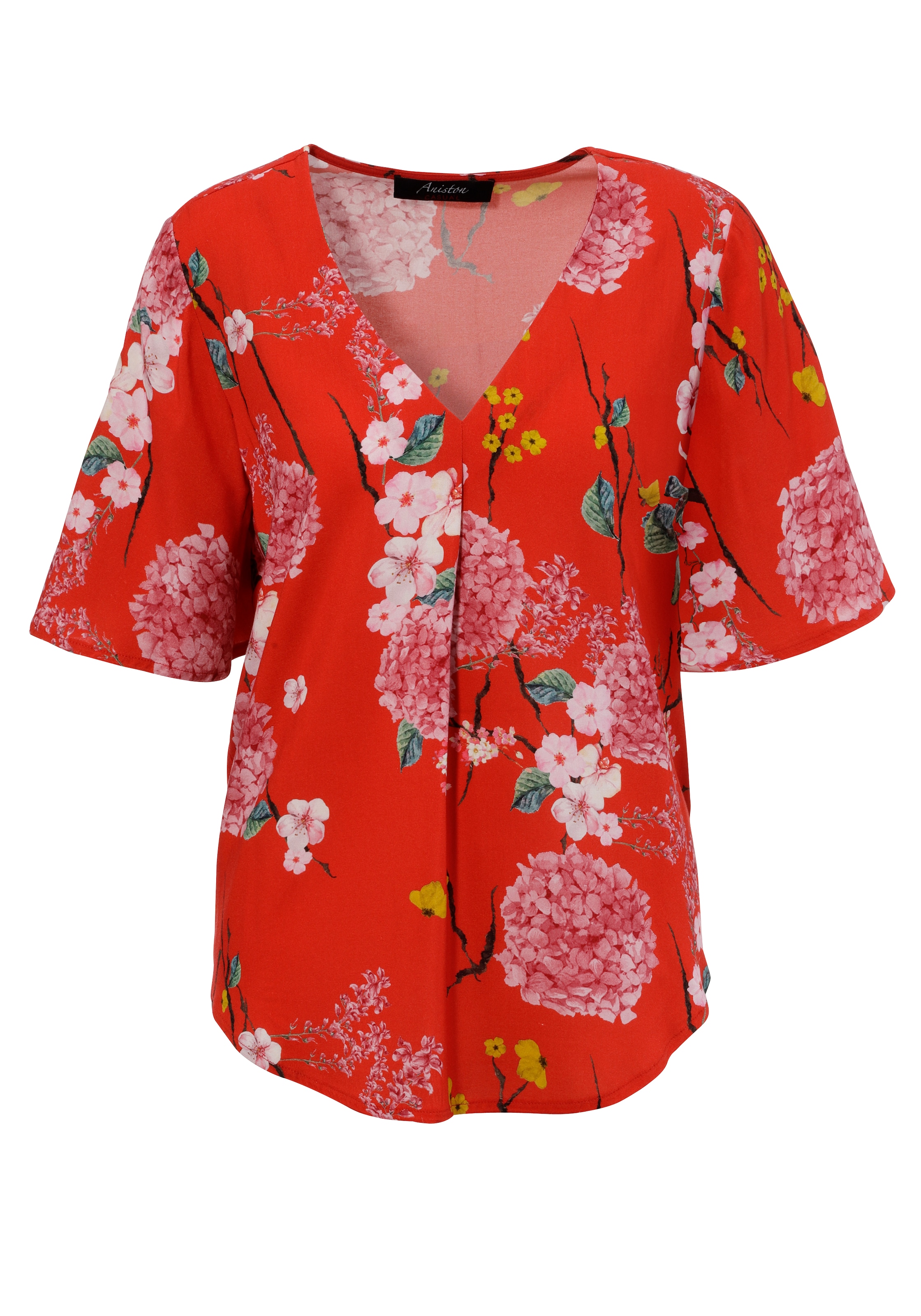Aniston CASUAL Schlupfbluse, mit farbharmonischem Blumendruck
