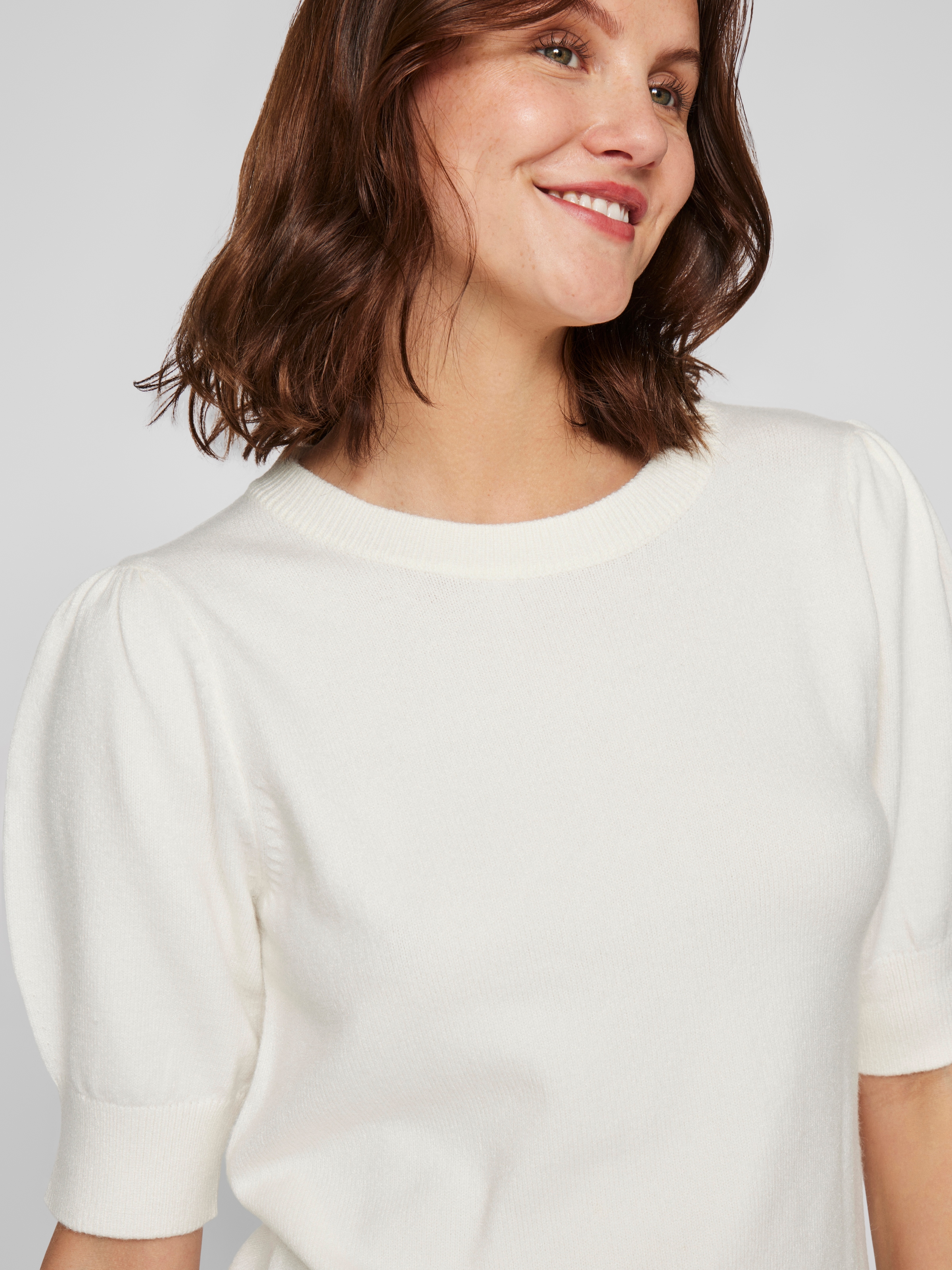 Vila Strickpullover »VIRIL 2/4 SLEEVE O-NECK KNIT TOP - NOOS«