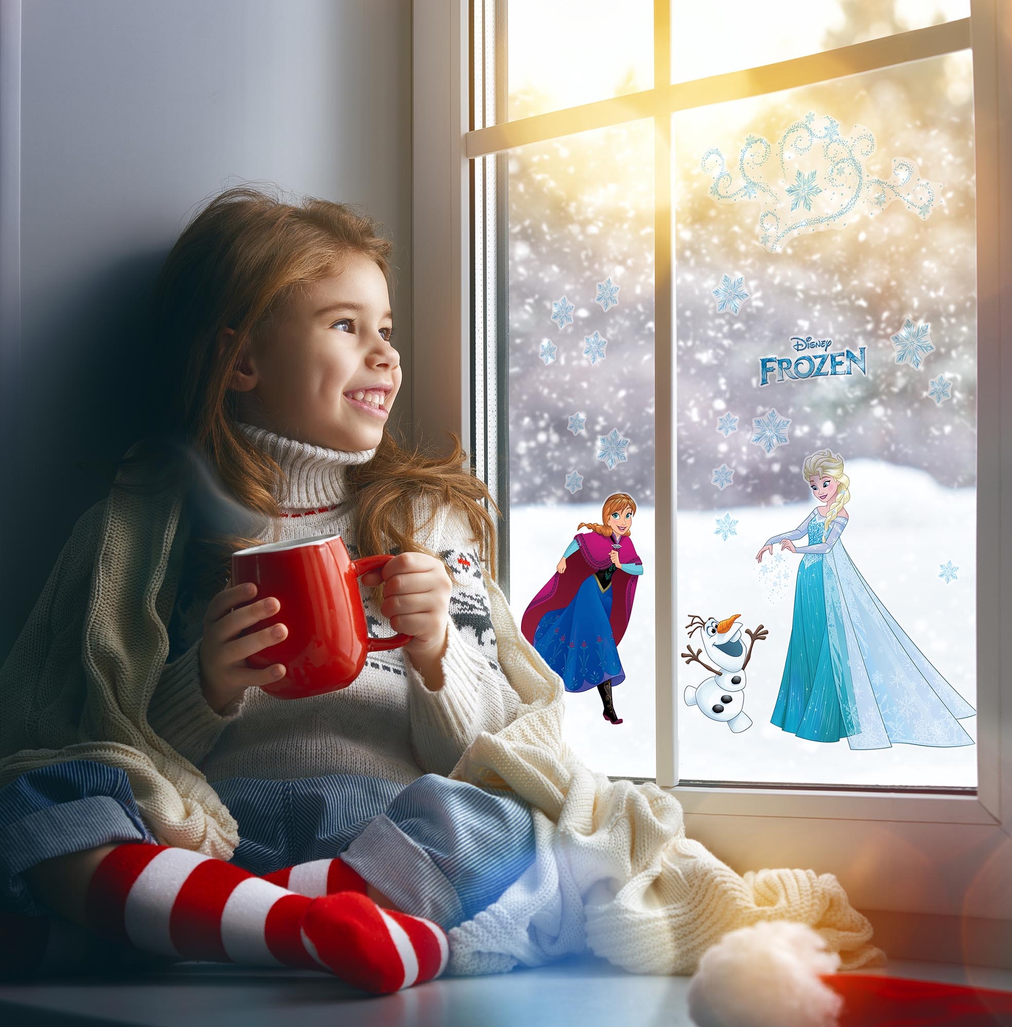 Komar Fensterbild »Frozen Snowflake«, 31x31 cm (Breite x Höhe),  selbsthaftend online kaufen | mit 3 Jahren XXL Garantie | Fensterbilder