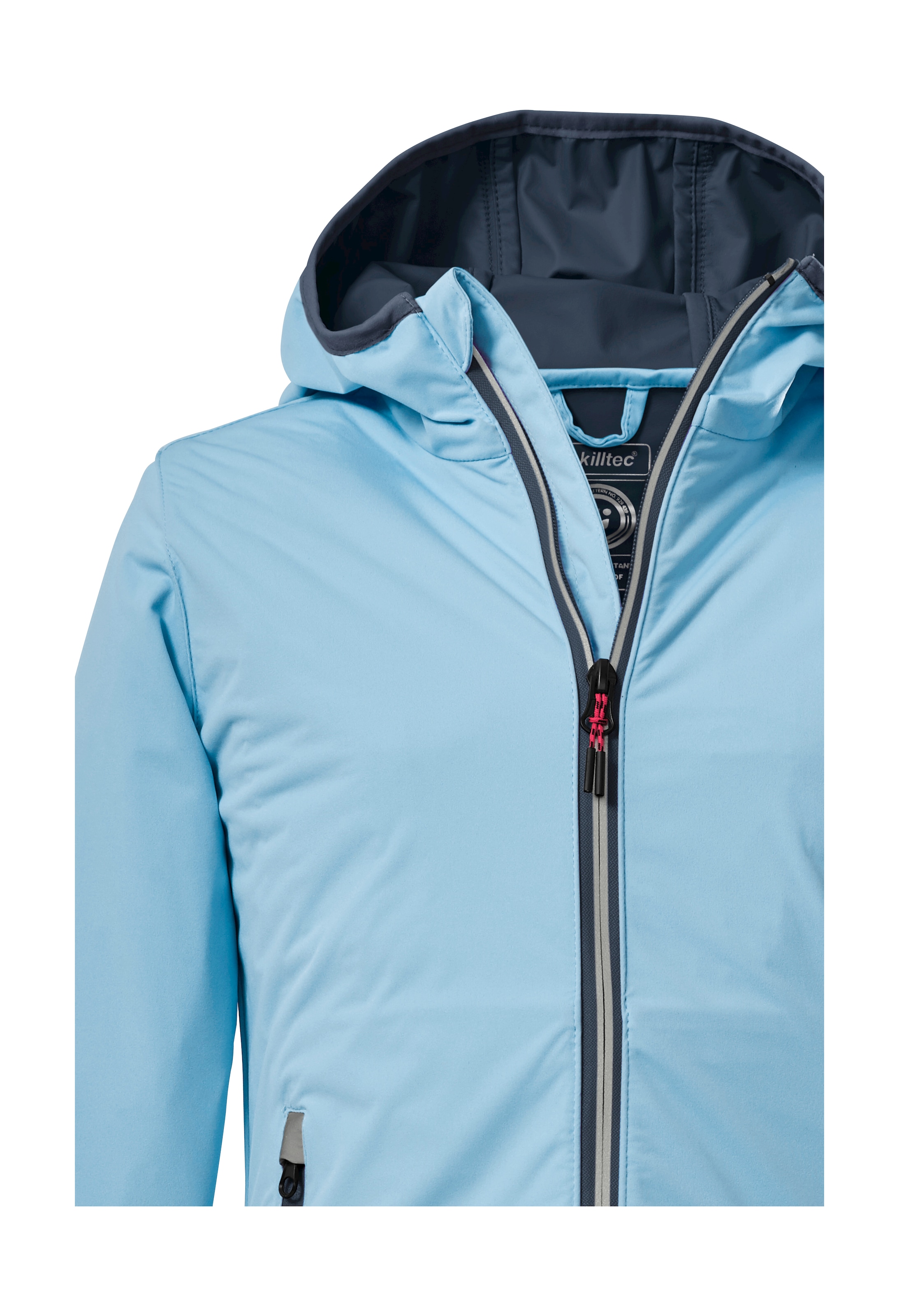 Killtec Outdoorjacke »KOS 229 GRLS JCKT«, Packbare, wasserdichte Kinderjacke mit Kapuze und reflektierenden Elementen
