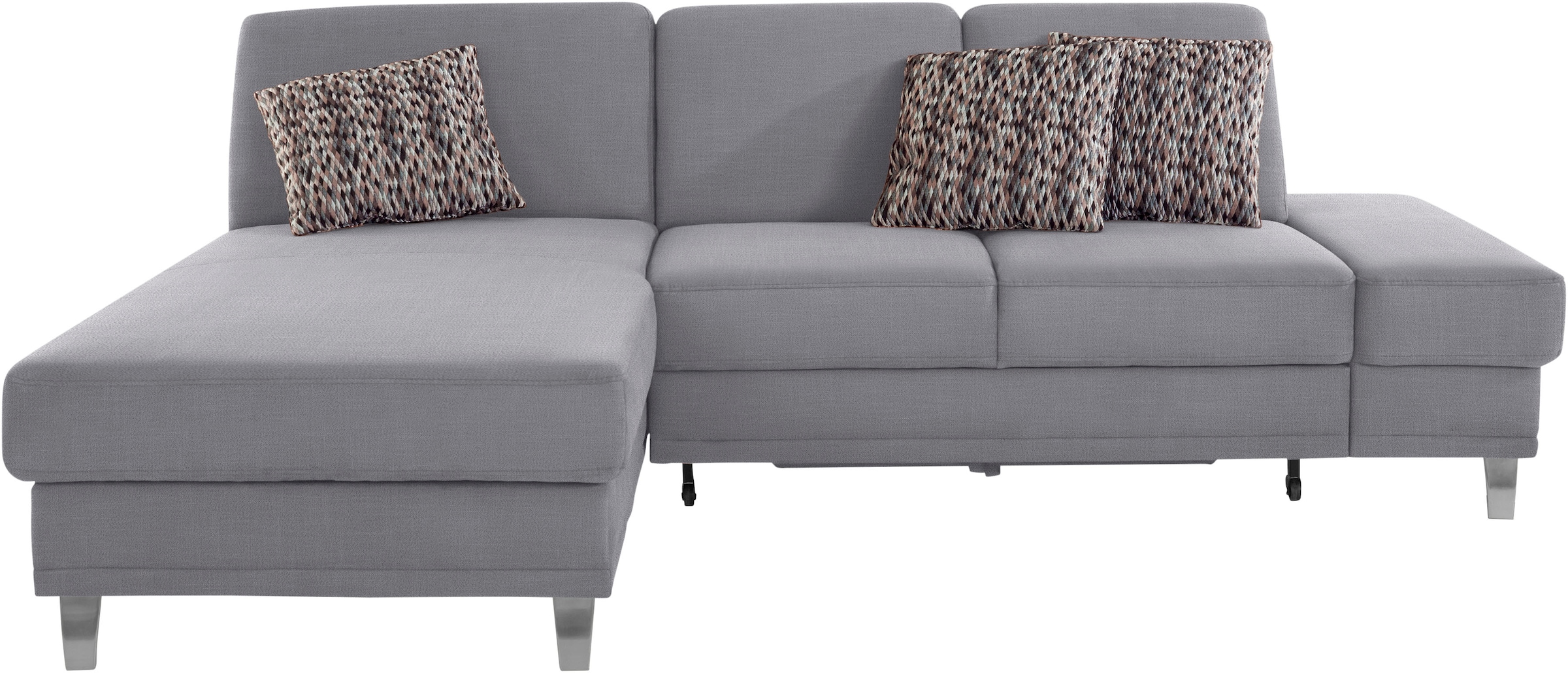 sit&more Ecksofa »Clio L-Form«, wahlweise mit Bettfunktion oder Vorziehsitz und Bettkasten, Federkern