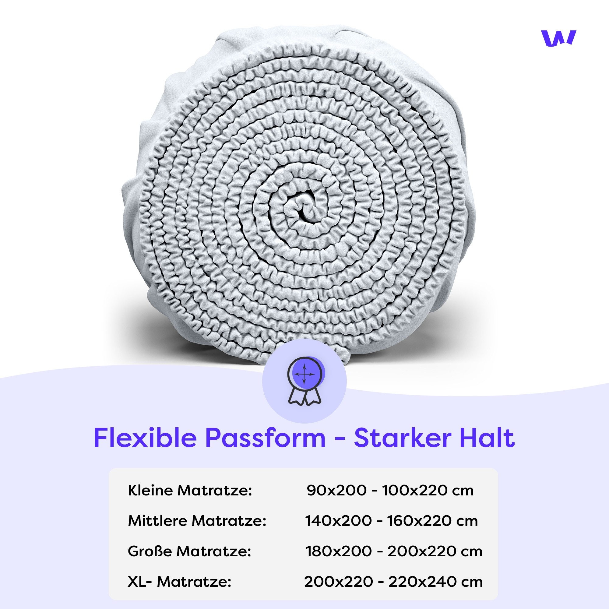 Wolkenfeld Spannbettlaken »Boxspringbett Bettlaken - Spannbetttuch für Matratzen bis 40cm« Elastisch & Rutschfest: 90x200, 140x200, 160x200, 180x200 & Übergrößen