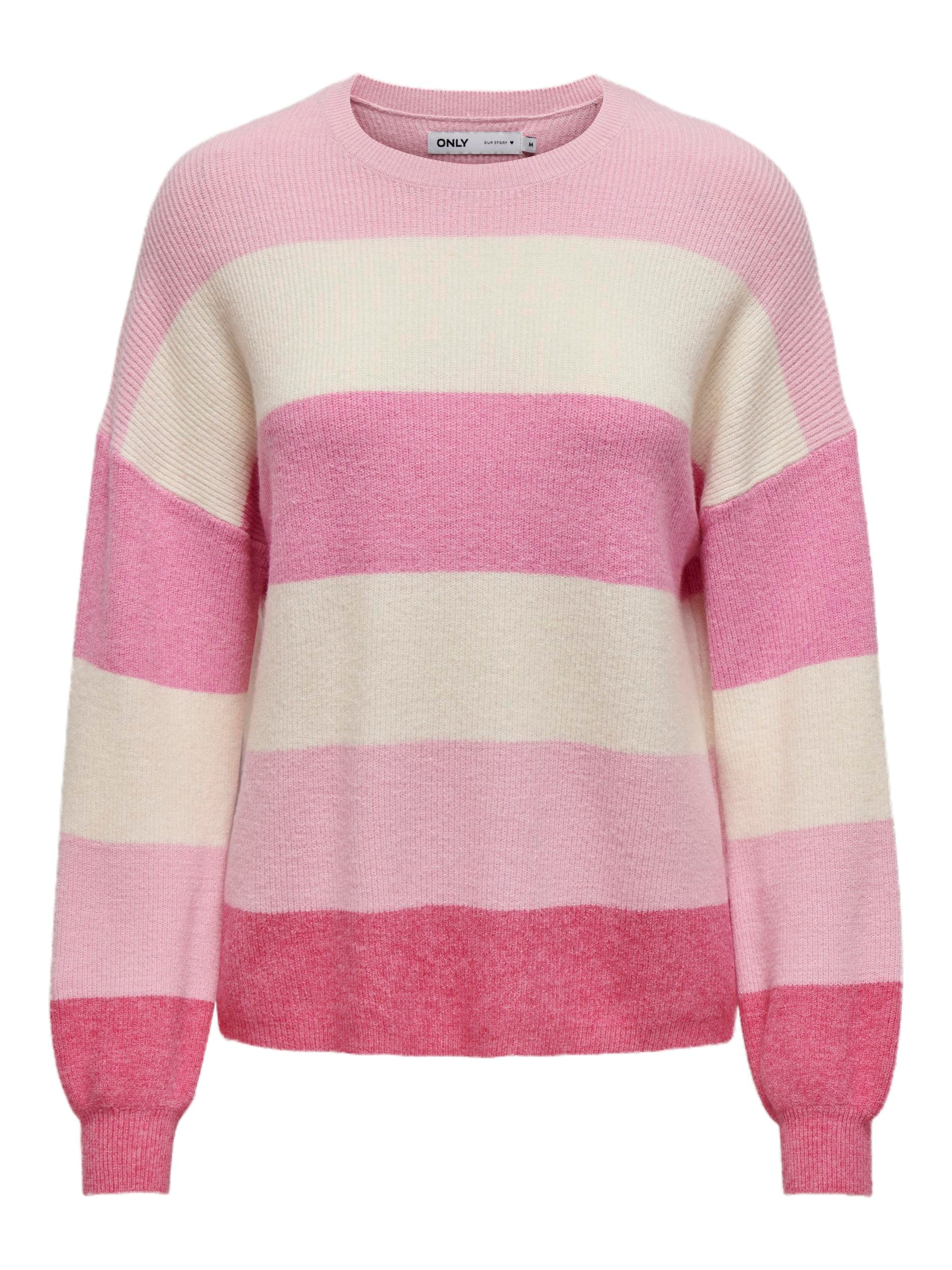 ONLY Strickpullover »ONLATIA L/S STRIPE PULLOVER KNT NOOS« mit Colorblock Design