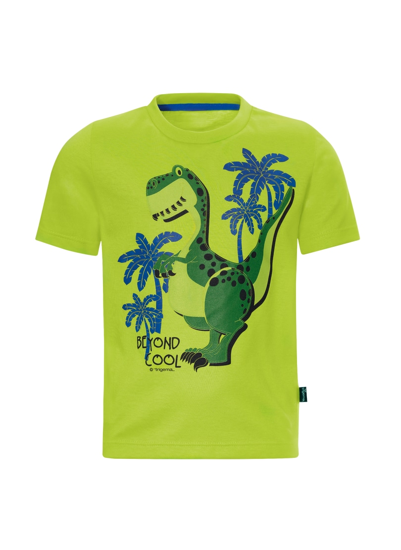 Trigema T-Shirt »TRIGEMA T-Shirt mit coolem Dino-Motiv«, (1 tlg.)
