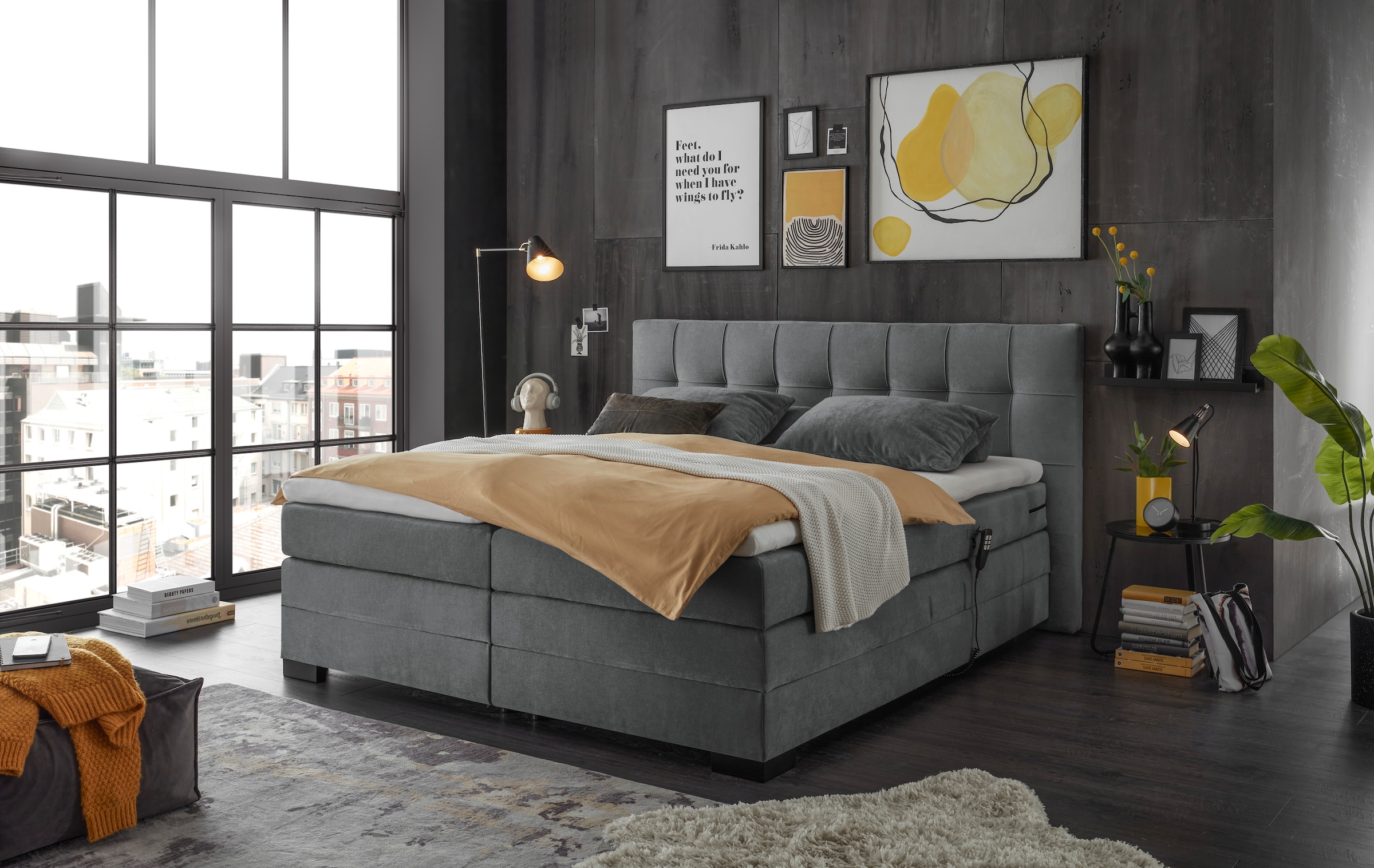 ED EXCITING DESIGN Boxspringbett »Talena«, inkl. Motor und Topper