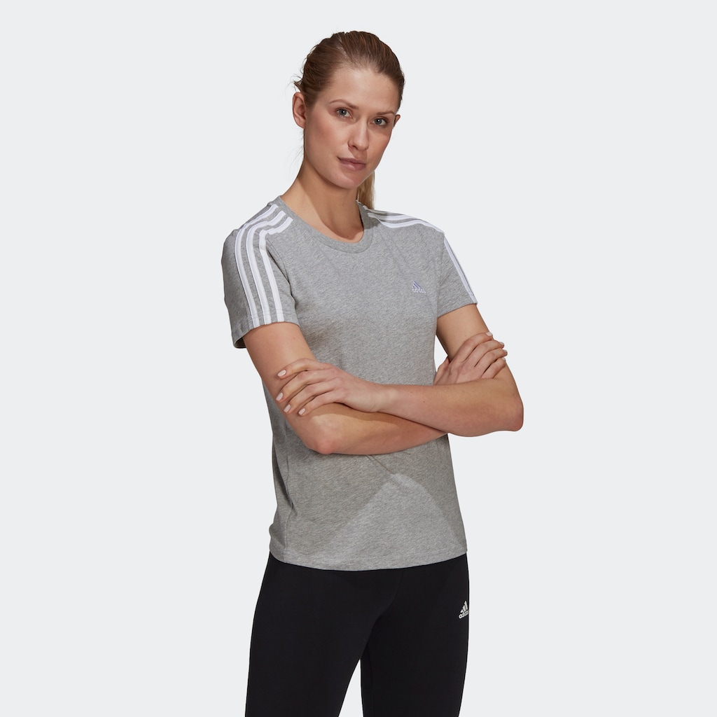 adidas Sportswear T-Shirt »LOUNGEWEAR ESSENTIALS SLIM 3-STREIFEN«