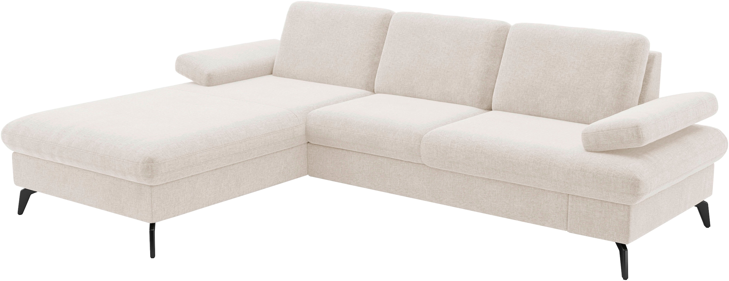 sit&more Ecksofa »Morris Jubi L-Form«, inkl. Armteilfunktion und 1 Zierkissen, wahlweise mit Bettfunktion