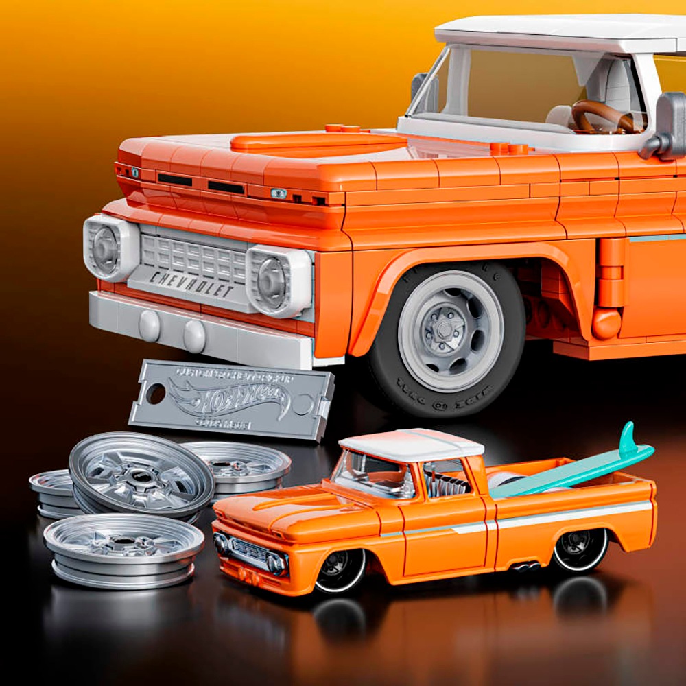 Mattel® Modellbausatz »Mattel Brick Shop Hot Wheels, ELITE SERIES CHEVY« 858 Stk. tlg. 1:16