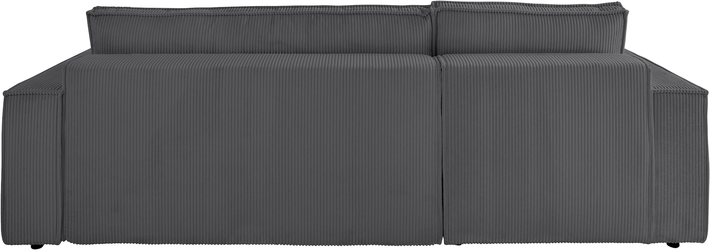 OTTO home Ecksofa »CASSI, 241cm, L-Form, Schlafsofa, Dauerschläfer, Boxspringfederung« Schlaffunktion (133/200) ,Bettkasten, Recamiere links/rechts, Cord