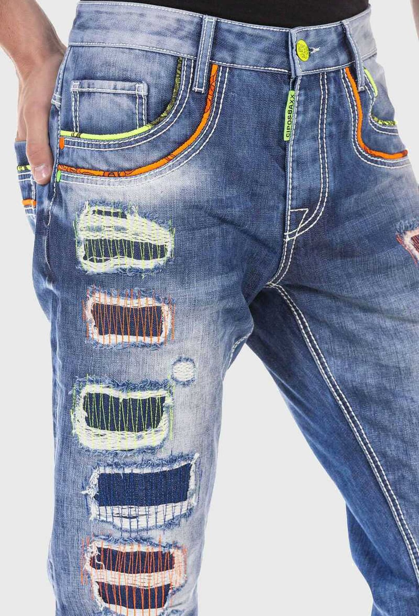 Cipo & Baxx 5-Pocket-Jeans »Cipo & Baxx Jeans« mit farbigen Ziernähten