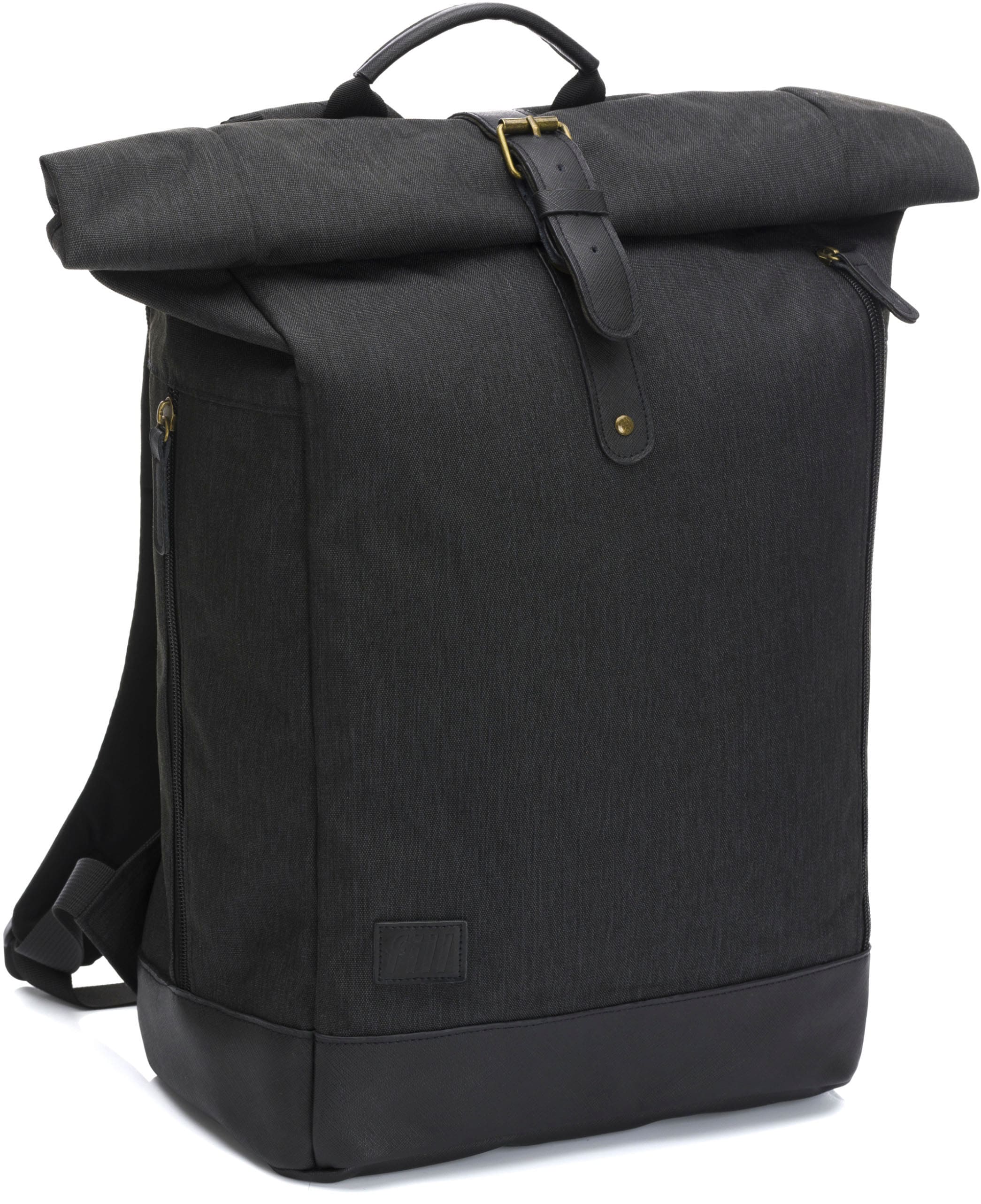 Wickelrucksack »Rolltop Berlin, schwarz«, inkl. Wickeltunterlage