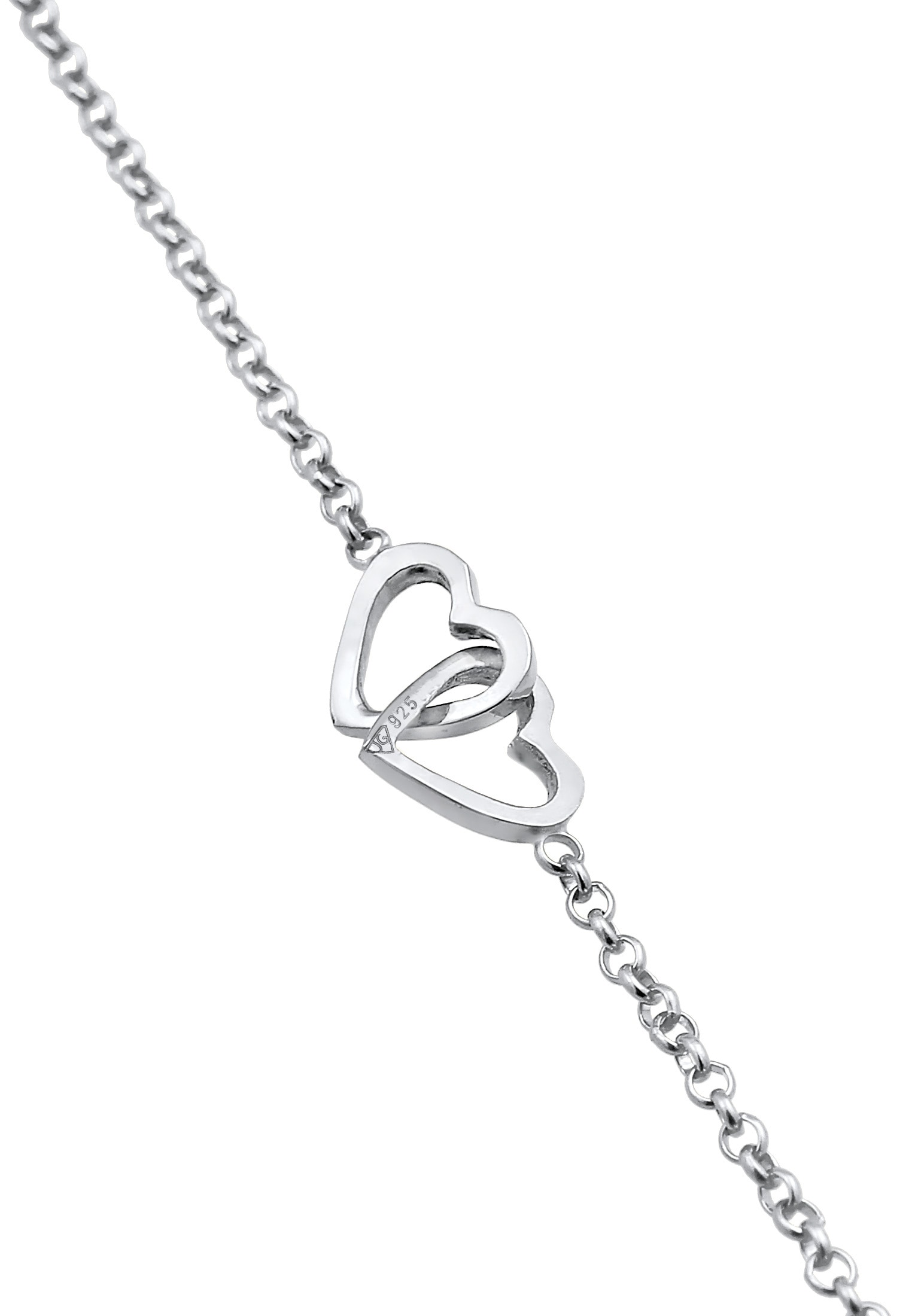 Elli Fußkette »Fußschmuck Herz Liebe Verschlungen 925 Silber«