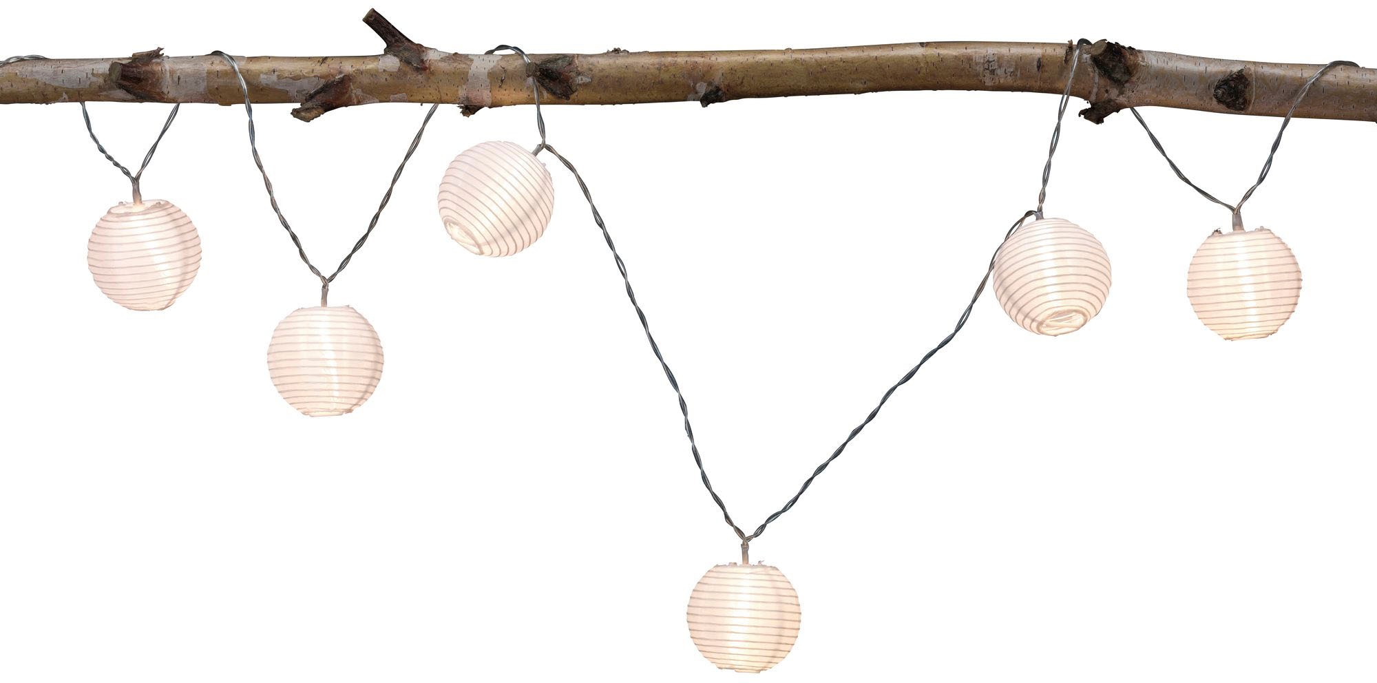 Paulmann Lichterkette »Outdoor Mobile Lampionkette IP44 3000K 7x1lm 5V ladbar mit USB«, Outdoor Mobile Lampionkette IP44 3000K 7x1lm 5V ladbar mit USB