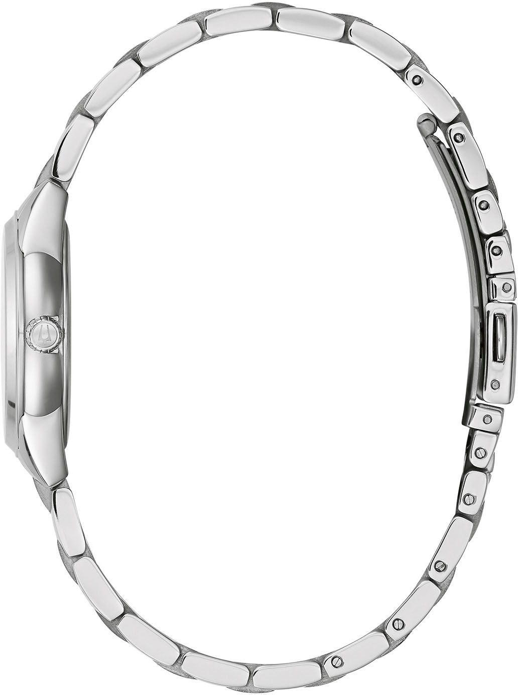 Bulova Quarzuhr, Armbanduhr, Damenuhr, Edelstahlarmband, mit Diamanten
