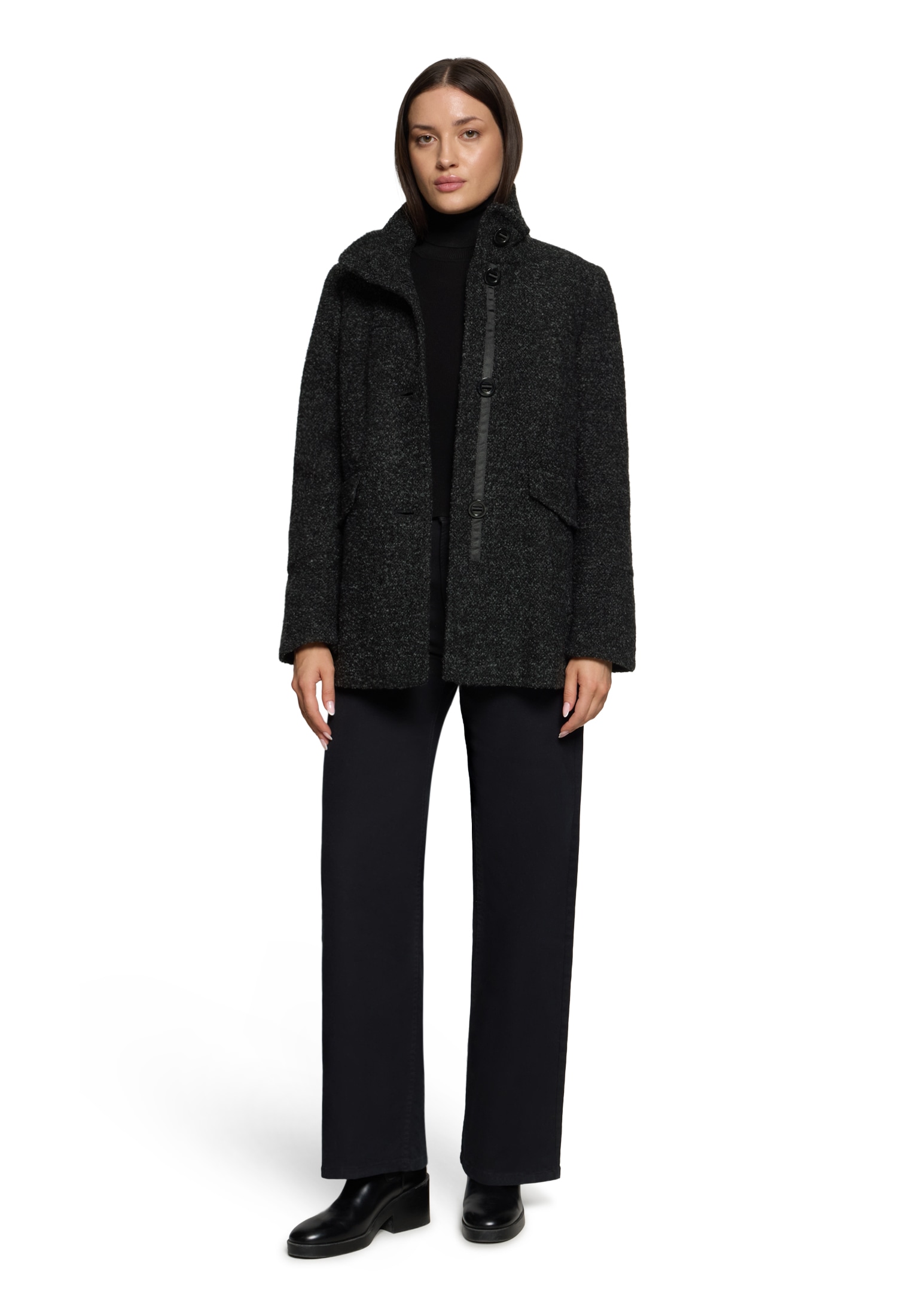 Gil Bret Wolljacke ohne Kapuze mit Stehkragen