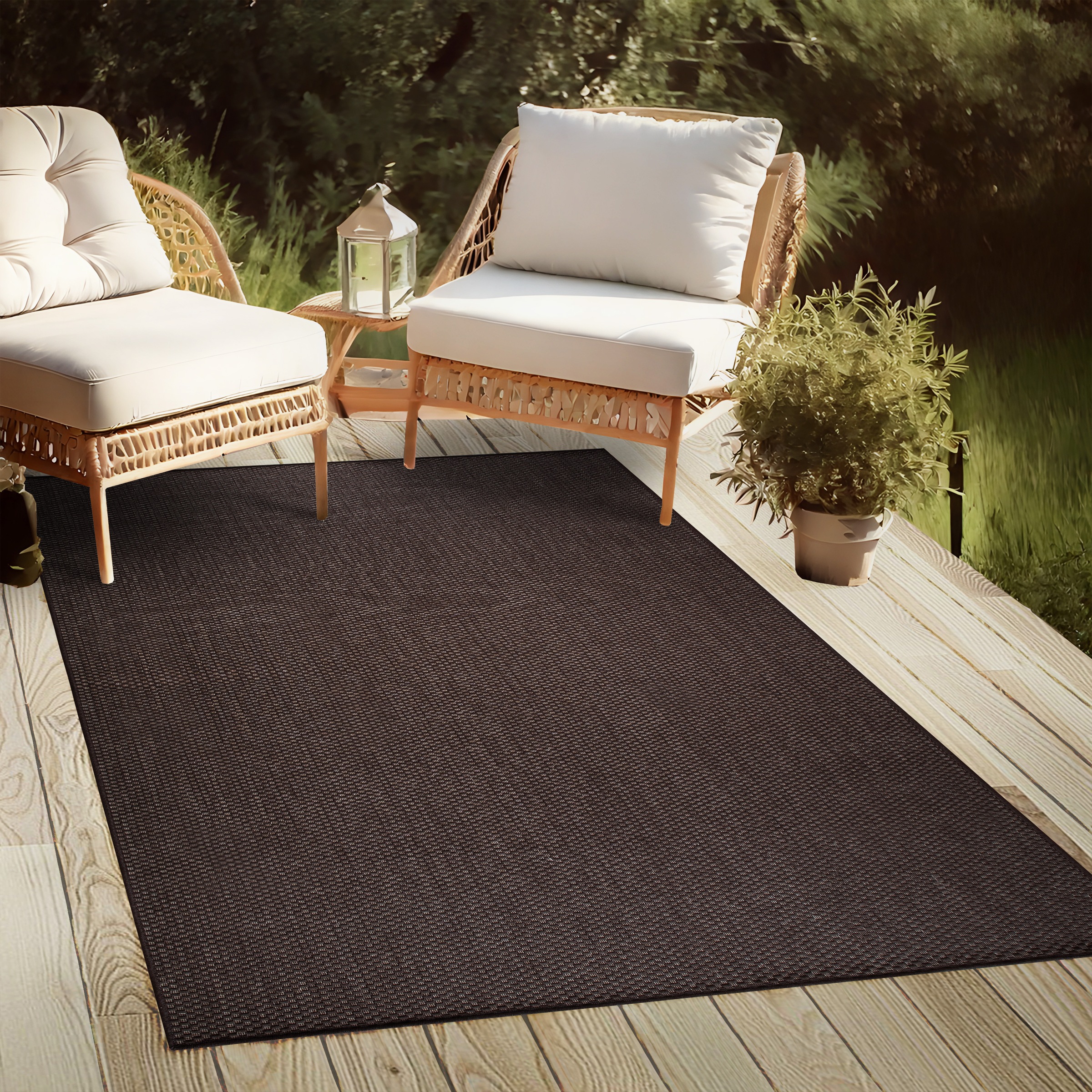 my home Teppich »Venedig auch als Läufer erhältlich«, rechteckig, 4 mm Höhe, In- und Outdoor geeignet, Sisal-Optik, Wetterfest & UV-beständig