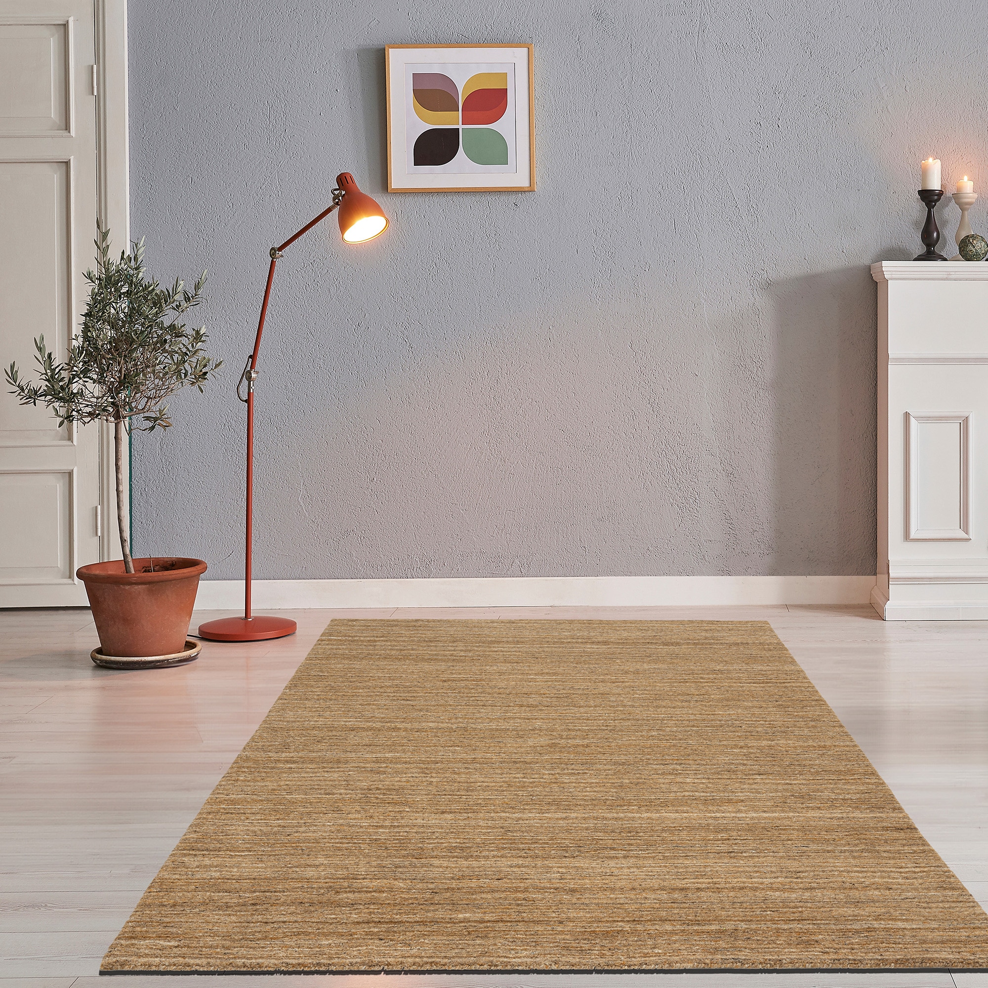 THEKO Wollteppich »Pure UNI« rechteckig 14 mm Höhe Handwebteppich, meliert, reine Wolle, handgewebt