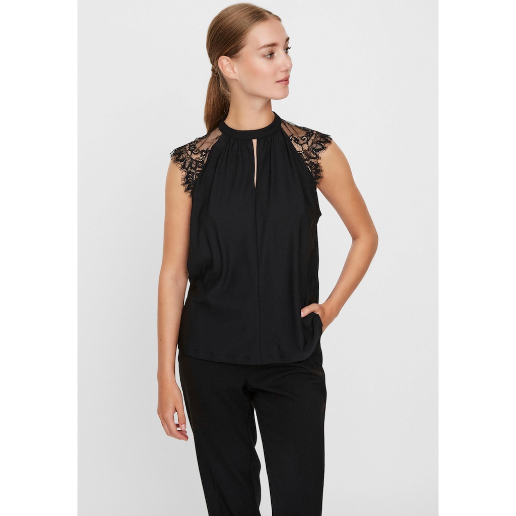 Vero Moda Spitzentop »VMMILLA SL LACE TEE«