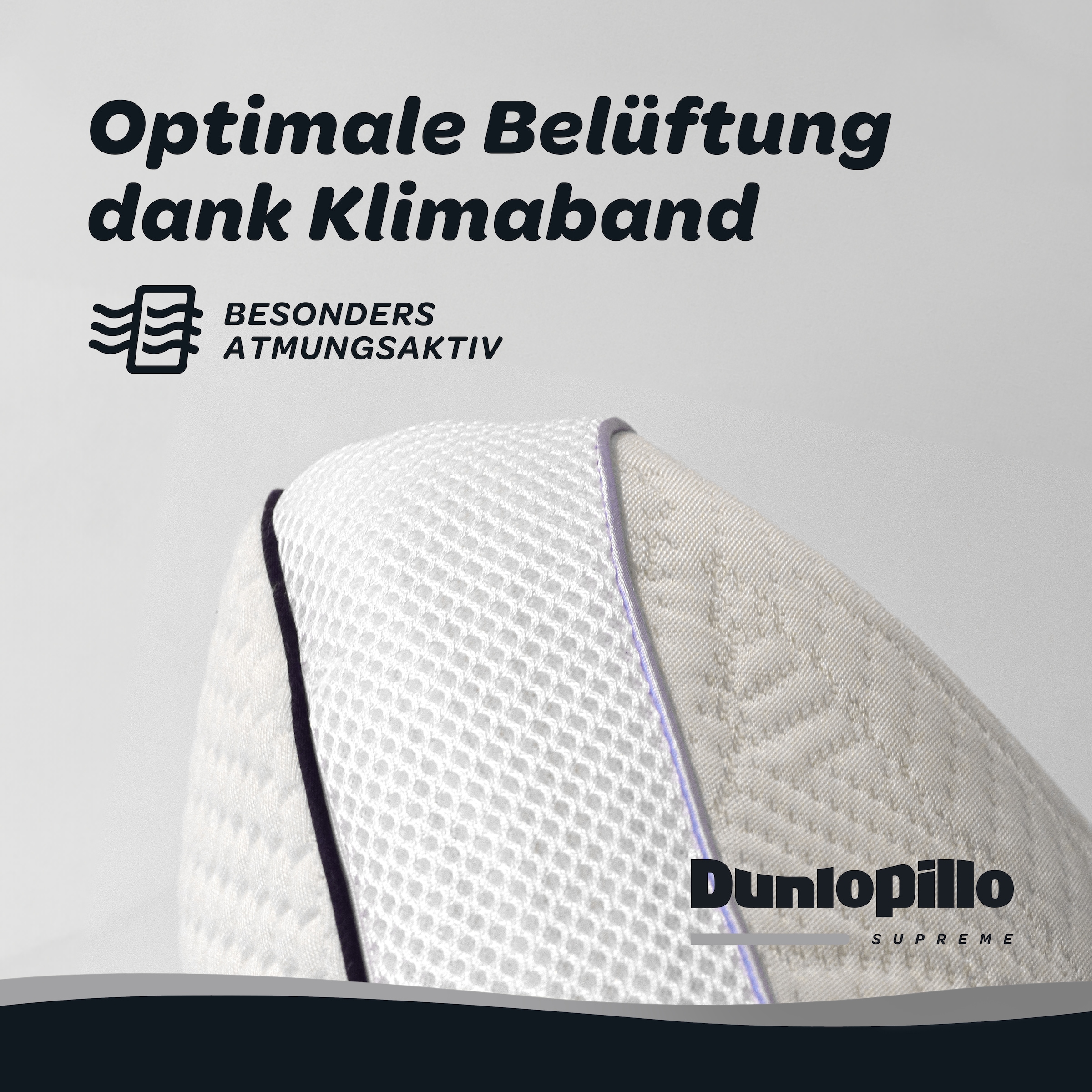 Dunlopillo Nackenstützkissen »Clima Flex, NEUHEIT mit kühlender & wärmender Seite« 1 Stk. tlg. in Größe 60 x 50 x 15 cm, Individuell anpassbar: mit drei Einlagen