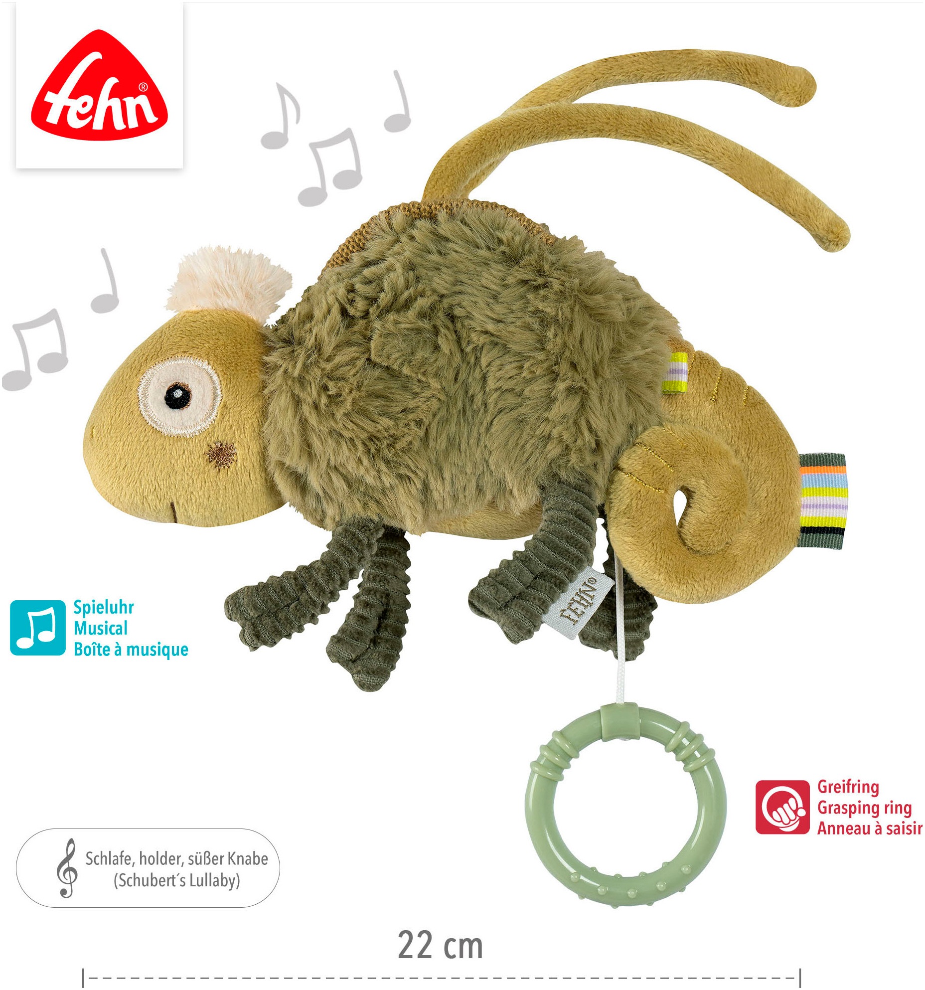 Fehn Spieluhr »Lazy, Crazy & Pink, Chamäleon«
