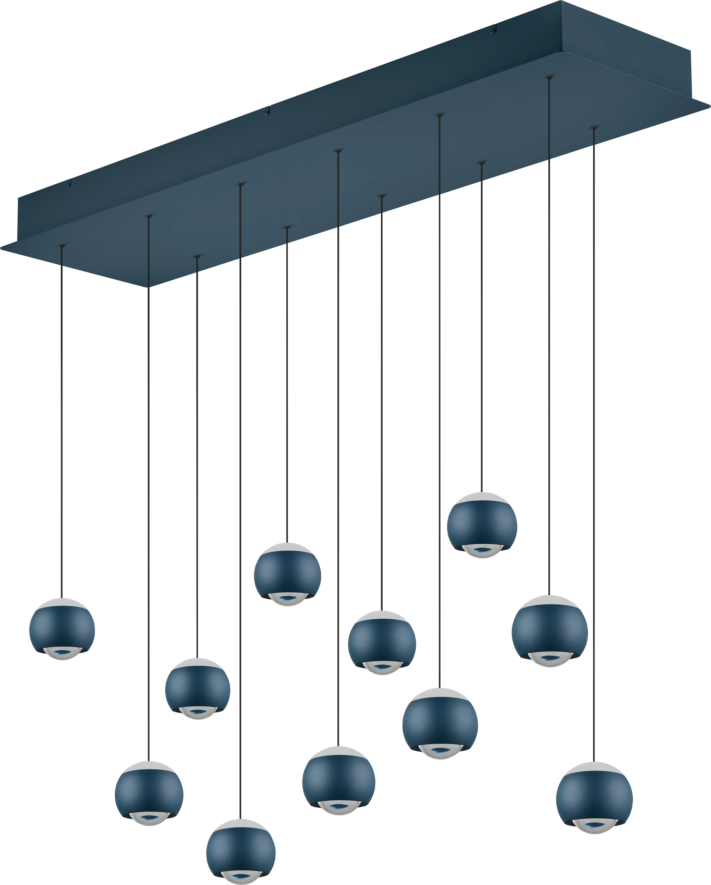 Musterring LED Pendelleuchte »CANNON, 11-flammige LED Hängelampe 5W 500Lumen 2300-4000K CCT« LED-Board 1 Stk. Farbwechsler | warmweiß - kaltweiß mit Fernbedienung, stufenlos höhenverstellbar max 195cm dimmbar Memory
