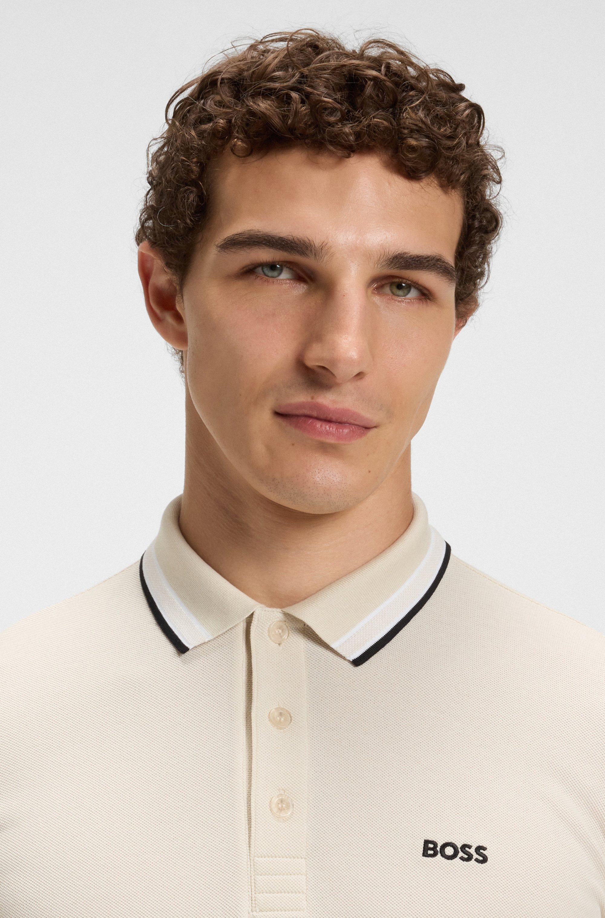 BOSS GREEN Poloshirt »Paddy« mit kontrastfarbenen Streifen am Kragen