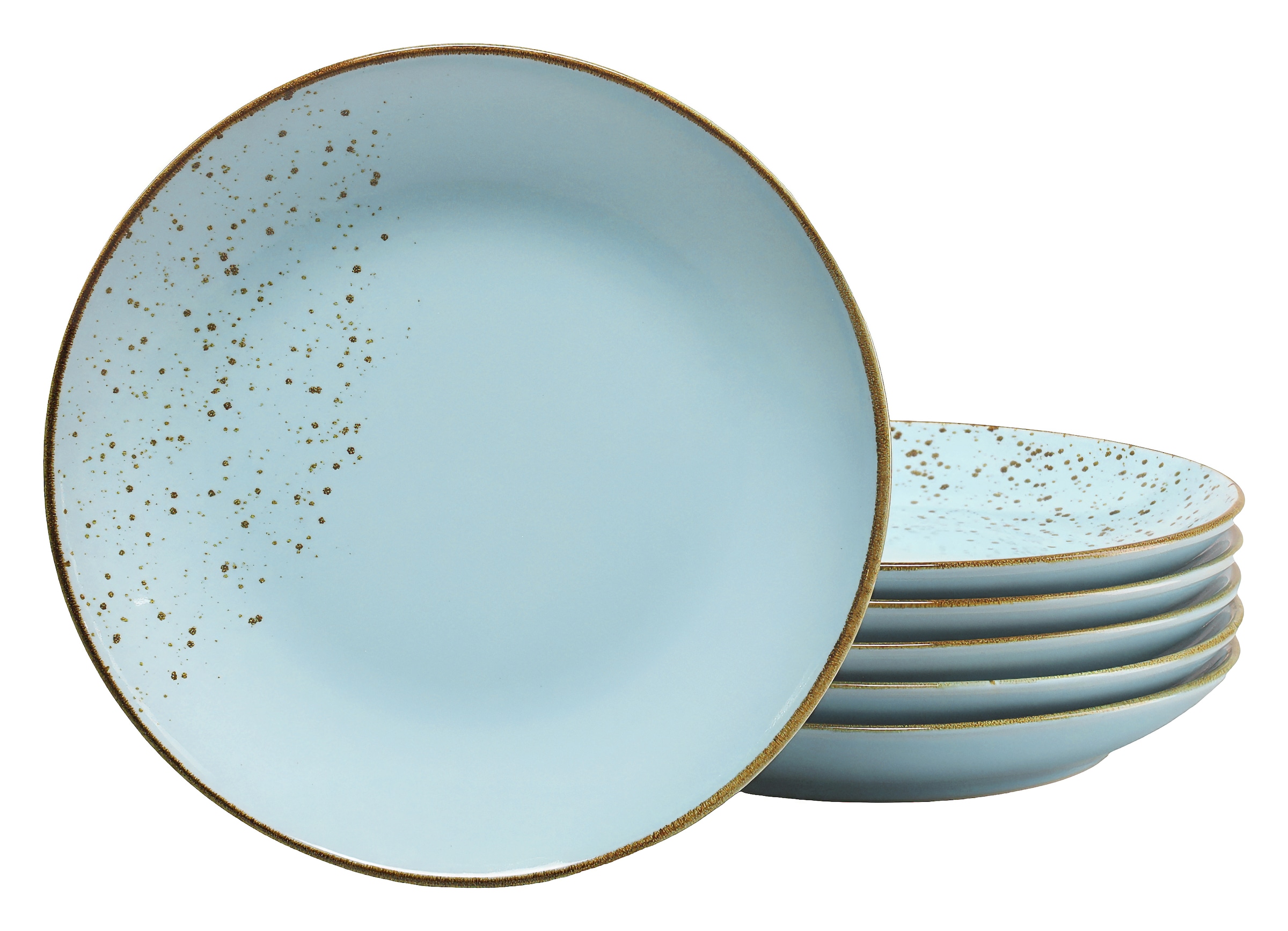 CreaTable Dessertteller »Essteller NATURE COLLECTION« Teller Set für 6 Personen, Ø 21 cm, Steinzeug
