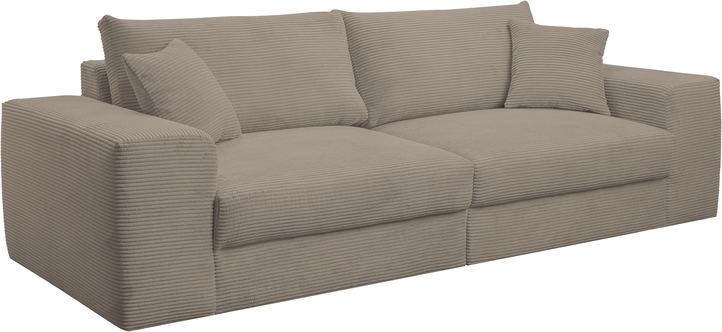 WERK2 Big-Sofa »Rozzana mit viel Platz und aktuellen Bezugsvarianten«, mit losen Rückenkissen