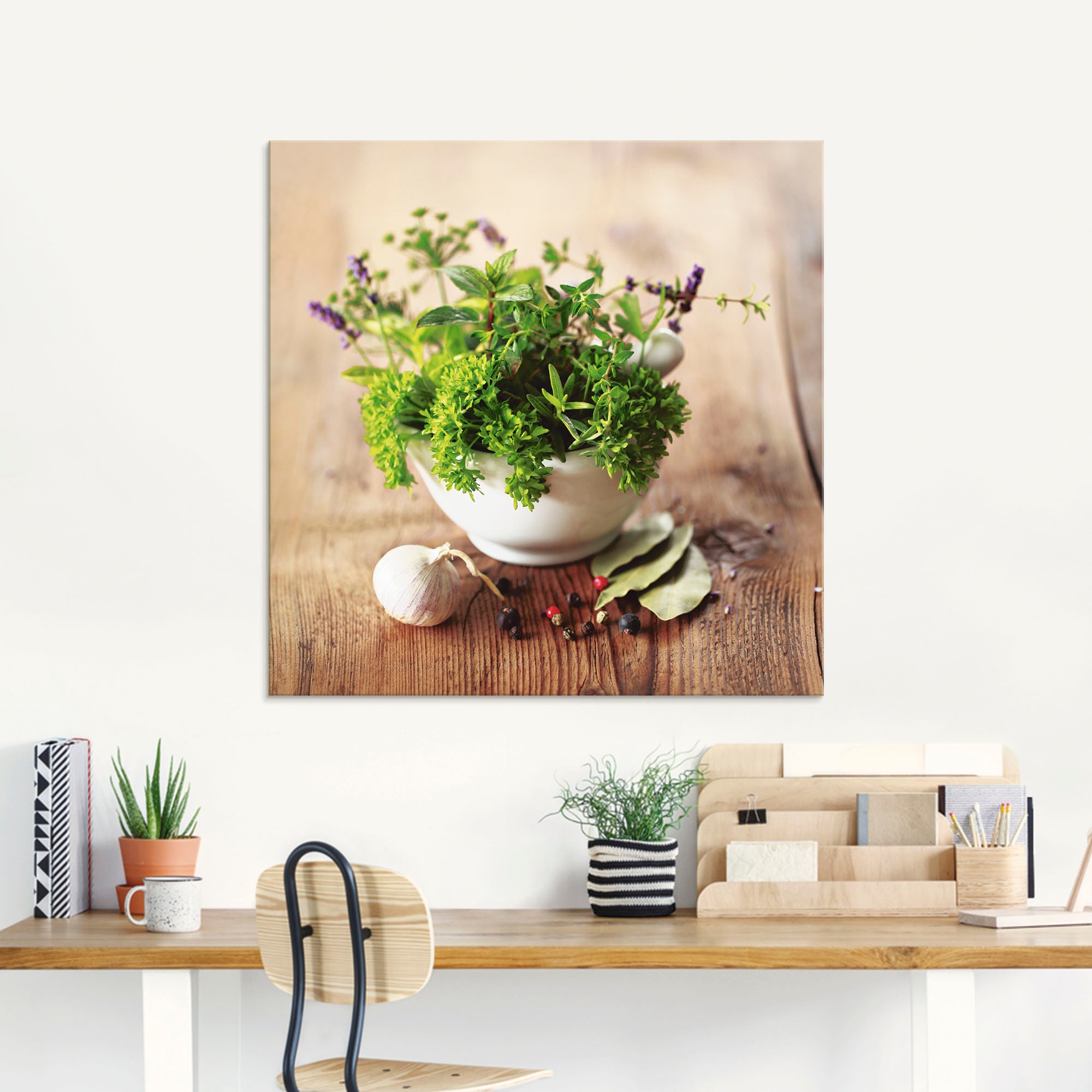 Artland Glasbild »Verschiedene Kräuter - Küche« Arrangements 1 Stk. tlg. in verschiedenen Größen