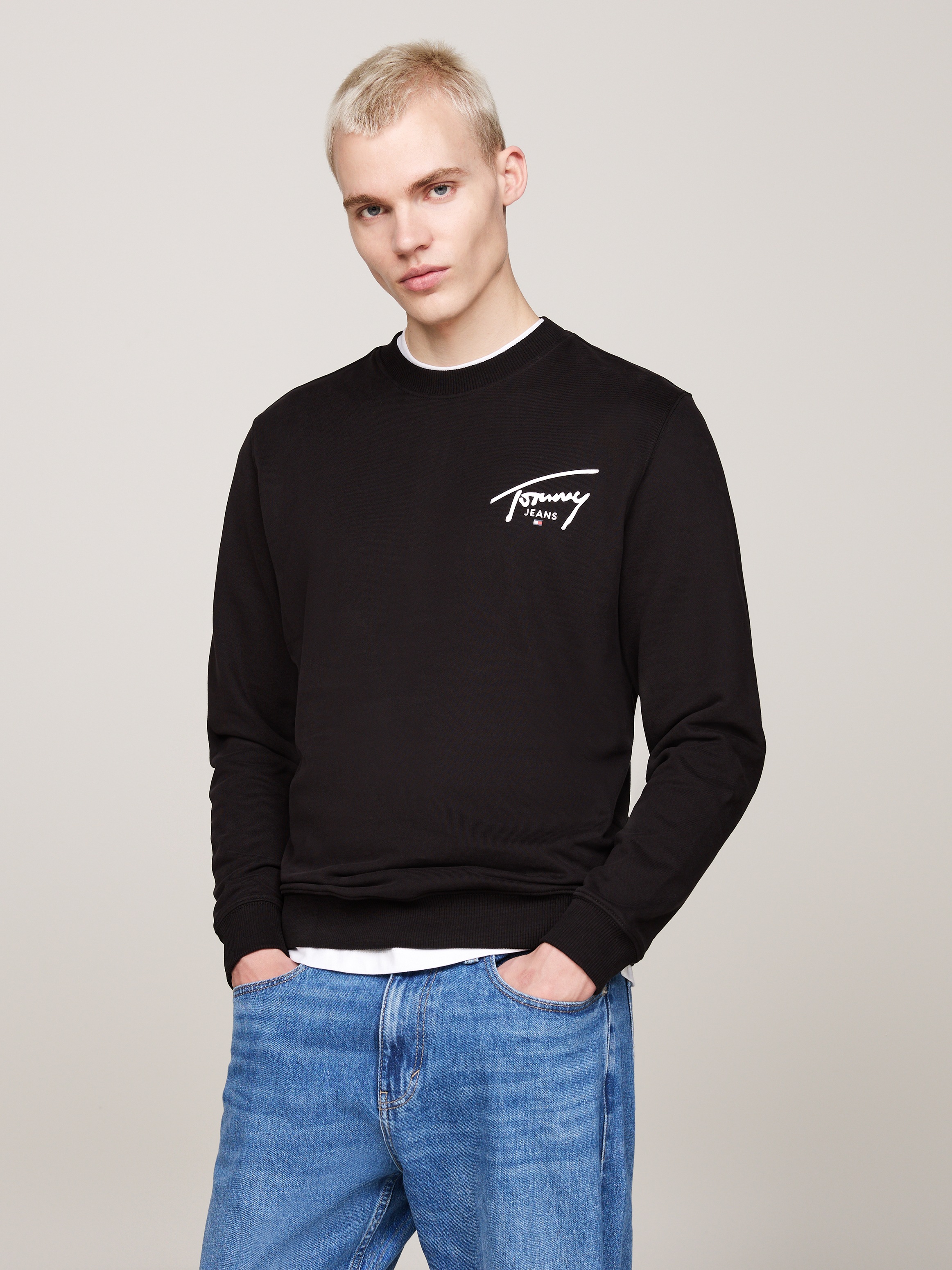 Tommy Jeans Plus Sweater »TJM REG ENTRY GRAPHIC CREW EXT«, Große Größen mit Logoschriftzug
