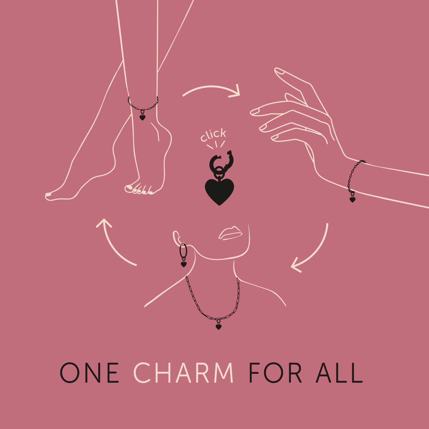 Amor Charm-Einhänger »Hut, 2039968«, mit Emaille