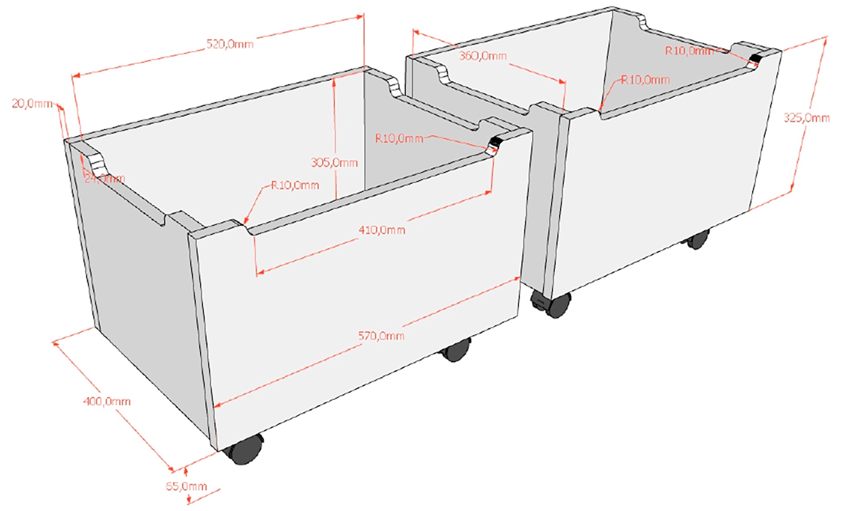Vipack Massivholzbett »Forrest Made in Europe, stabil und hochwertig gebaut, mit 2 Rollboxen« 90/200 cm, mit Rollrost, Leiter und Rutsche, seitenverkehrt montierbar, 