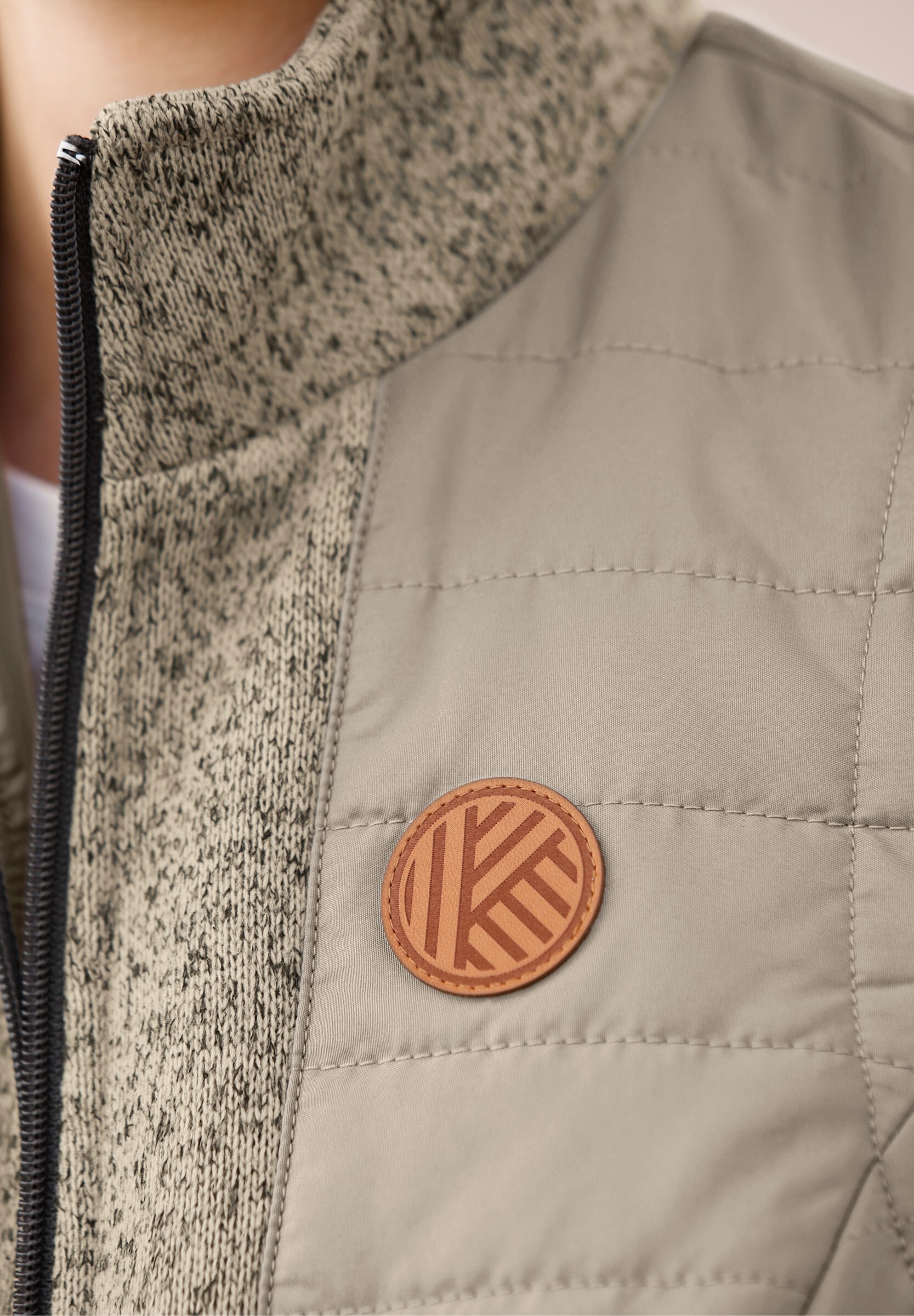 Sieh an! Steppweste »Weste Weste Stepp im Mix mit Strickfleece«